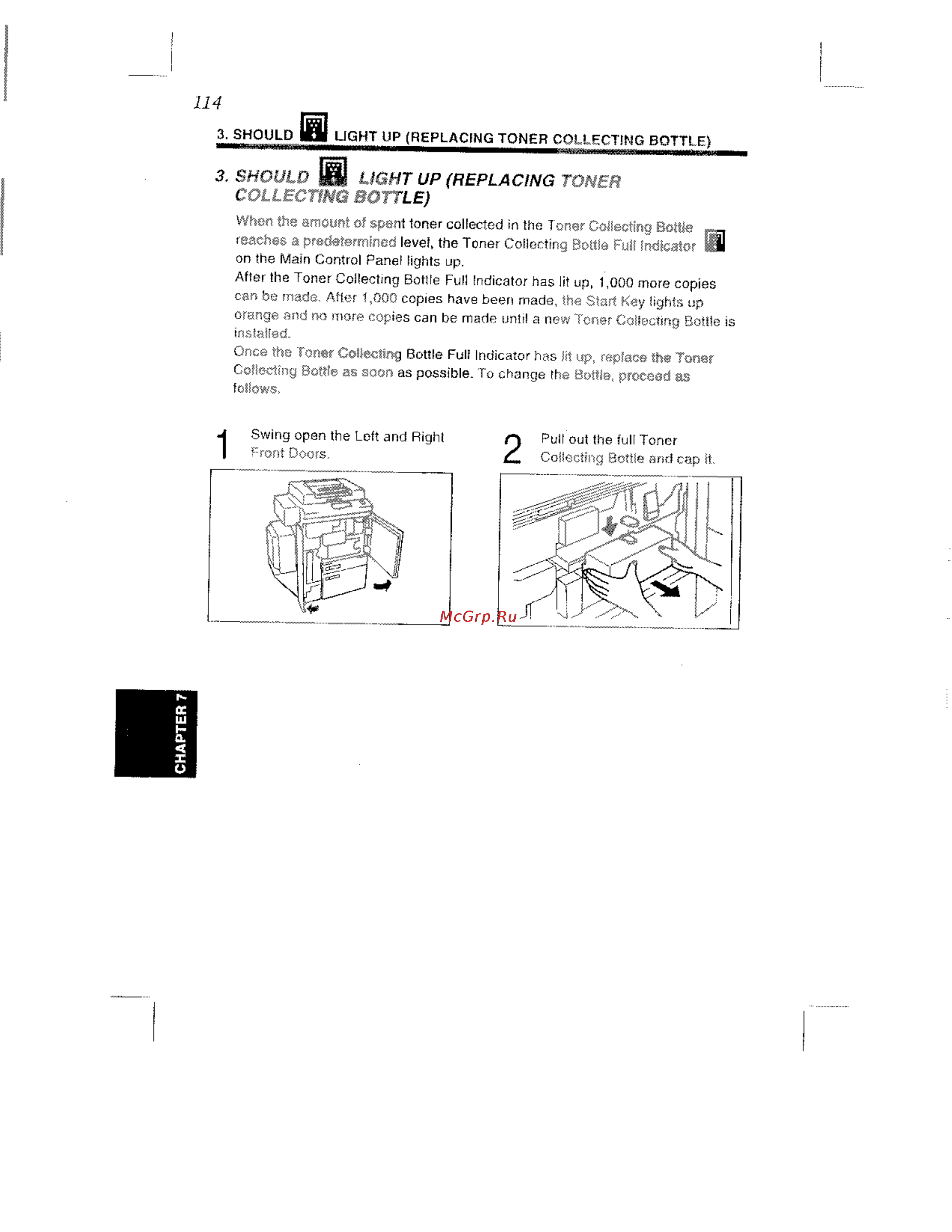 Konica Minolta EP8602 [123/168] Light up replacing toner