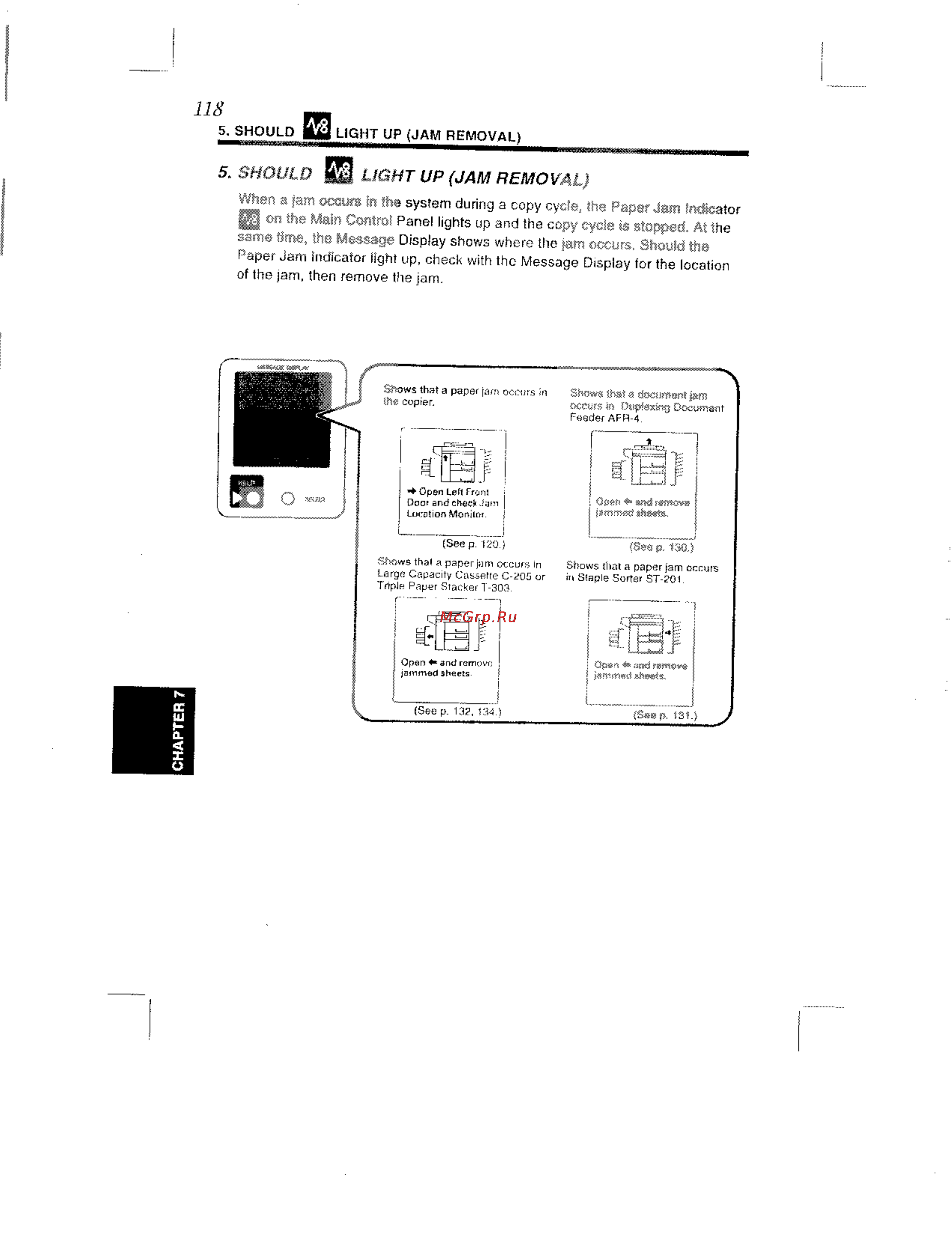 Konica Minolta EP8602 [127/168] Light up jam removal
