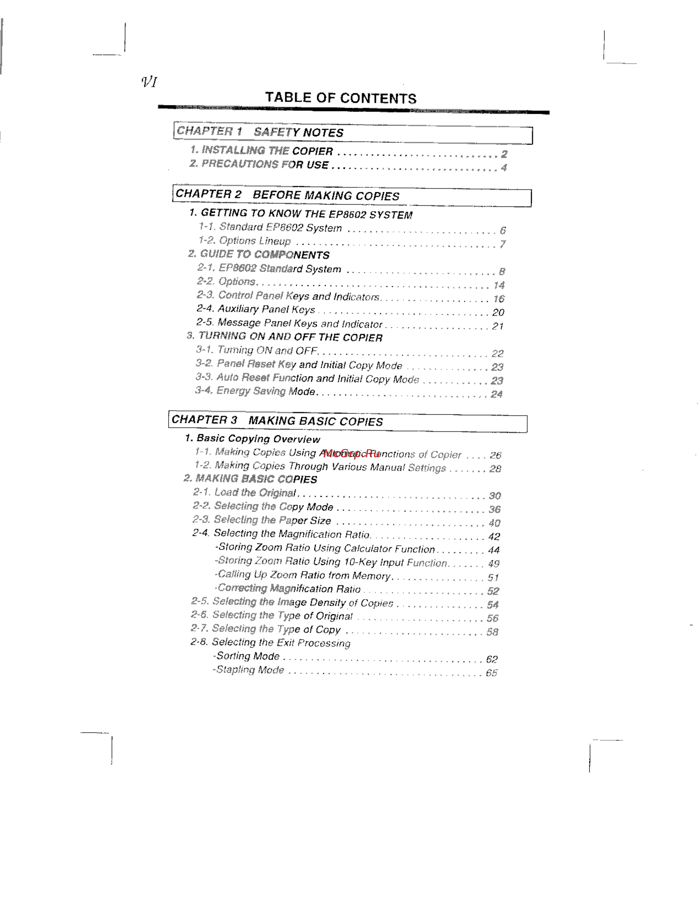 Konica Minolta EP8602 [8/168] Table of contents