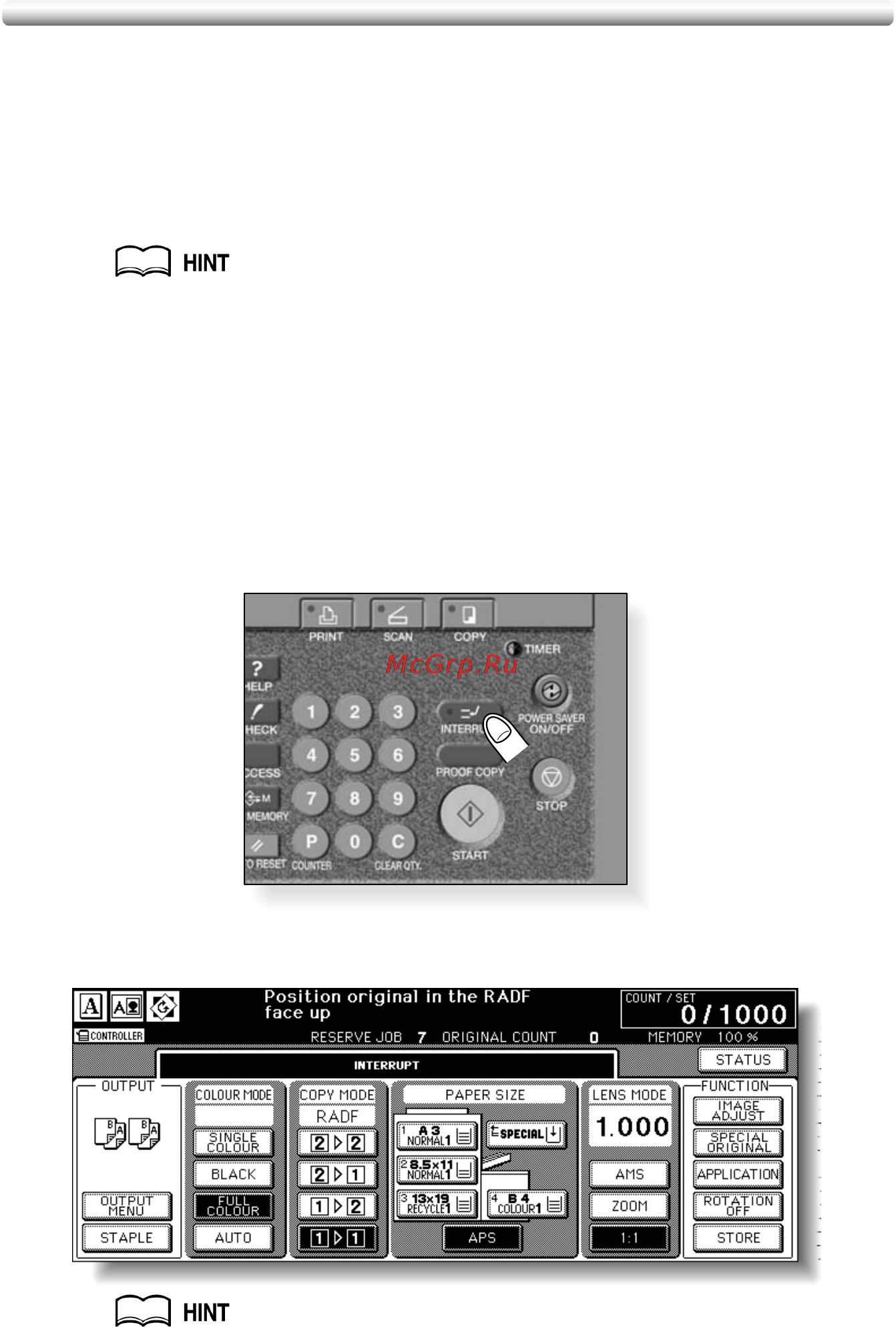 Konica Minolta CF5001 [128/432] Interrupt copying