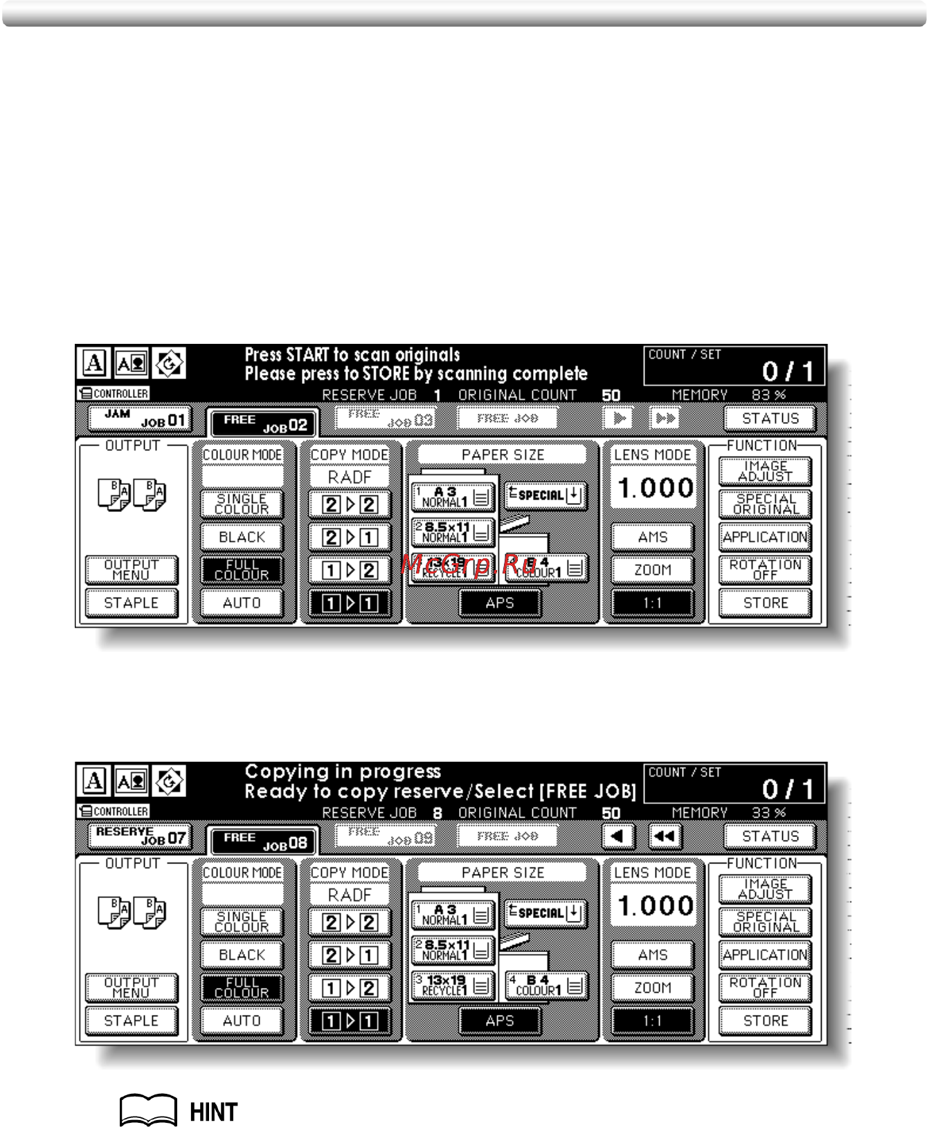 Konica Minolta CF5001 [144/432] When jam appears on folder key or arrow key flashes
