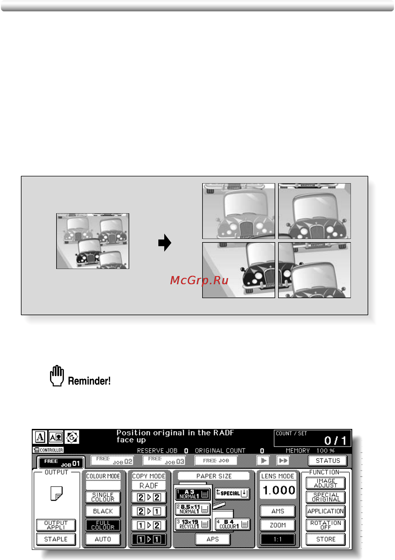 Konica Minolta CF5001 [259/432] Dividing an image for enlarged copy multi page enlargement