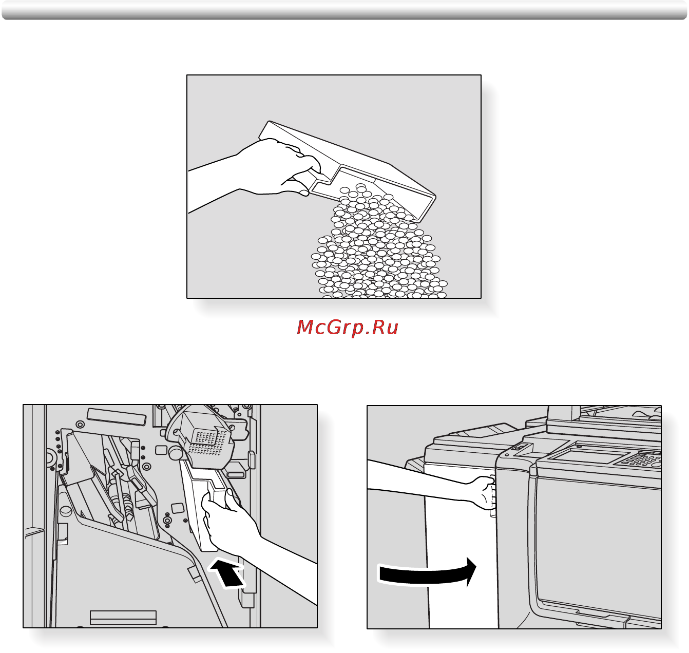 Konica Minolta CF5001 [353/432] Empty waste basket of pk 5 punch kit continued