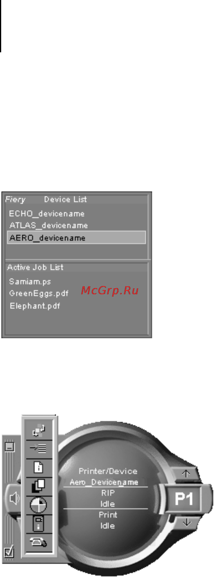 Konica Minolta CF9001 [85/126] To exit fiery link press the alt and f4 keys windows or the command and q keys mac os