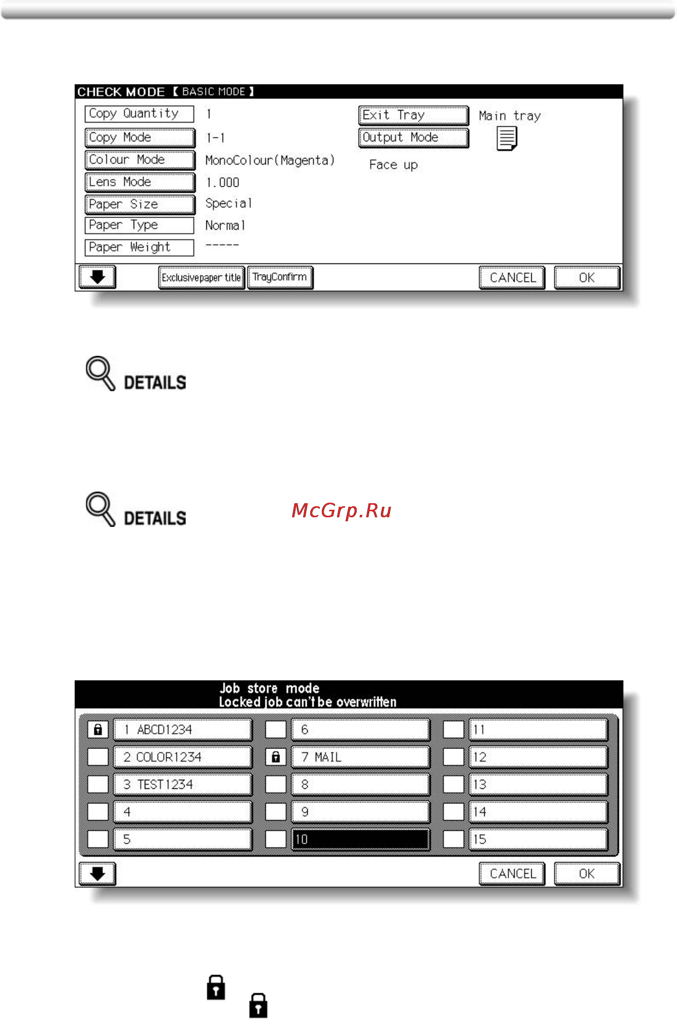Konica Minolta bizhub PRO C500 [138/466] Storing job conditions job memory job store