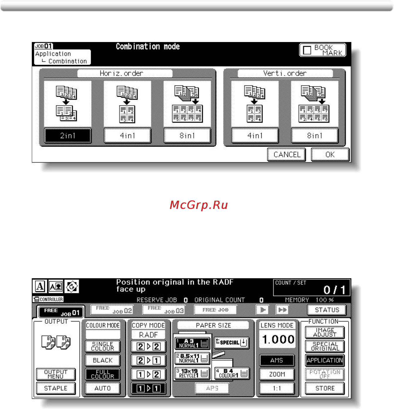 Konica Minolta bizhub PRO C500 [268/466] Lay out several pages onto one sheet combination