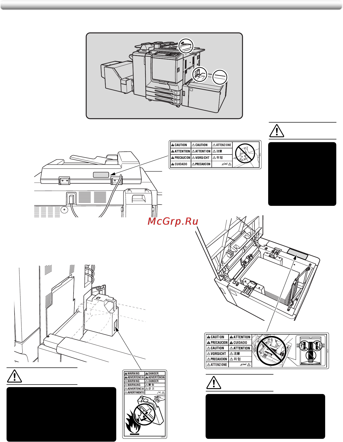 Konica Minolta bizhub PRO C500 [29/466] Caution labels and indicators