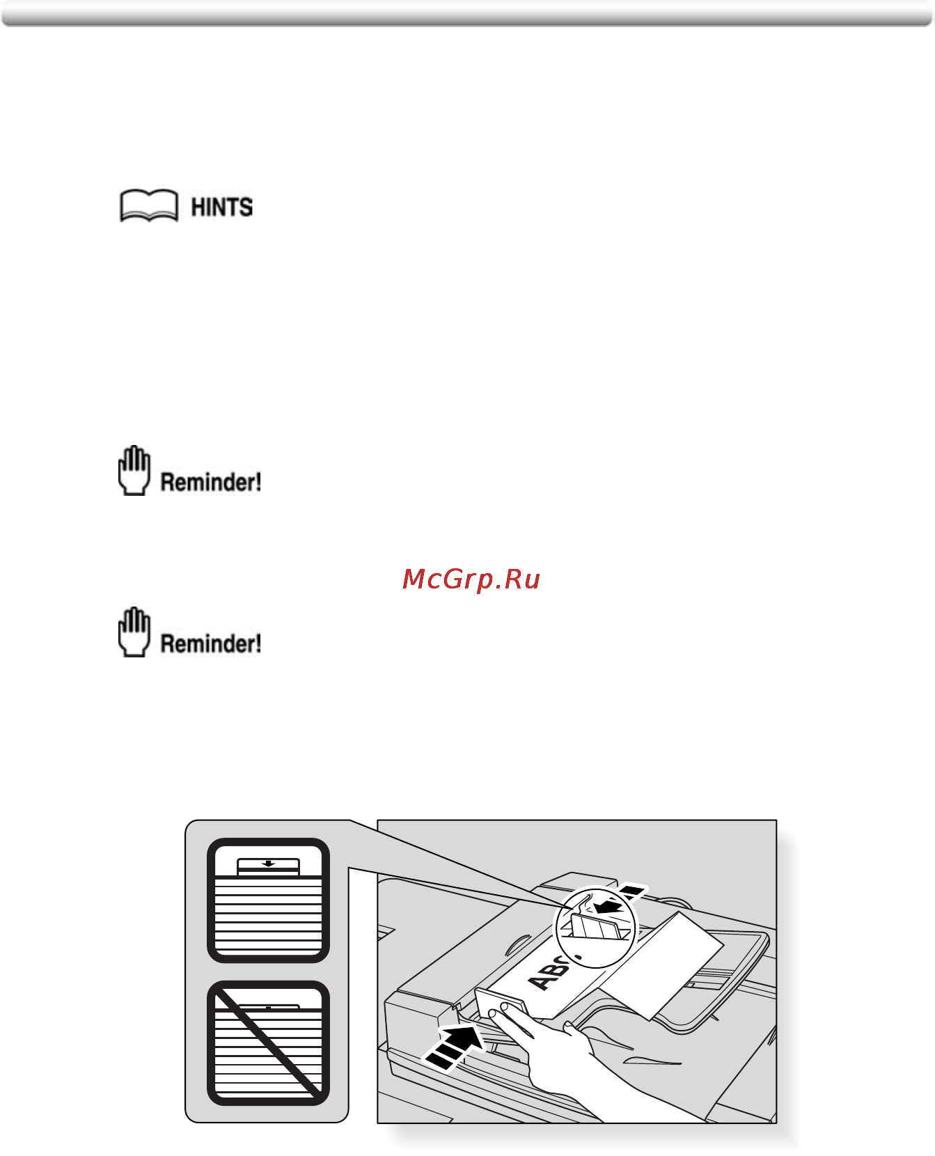 Konica Minolta bizhub PRO C500 [73/466] Positioning originals