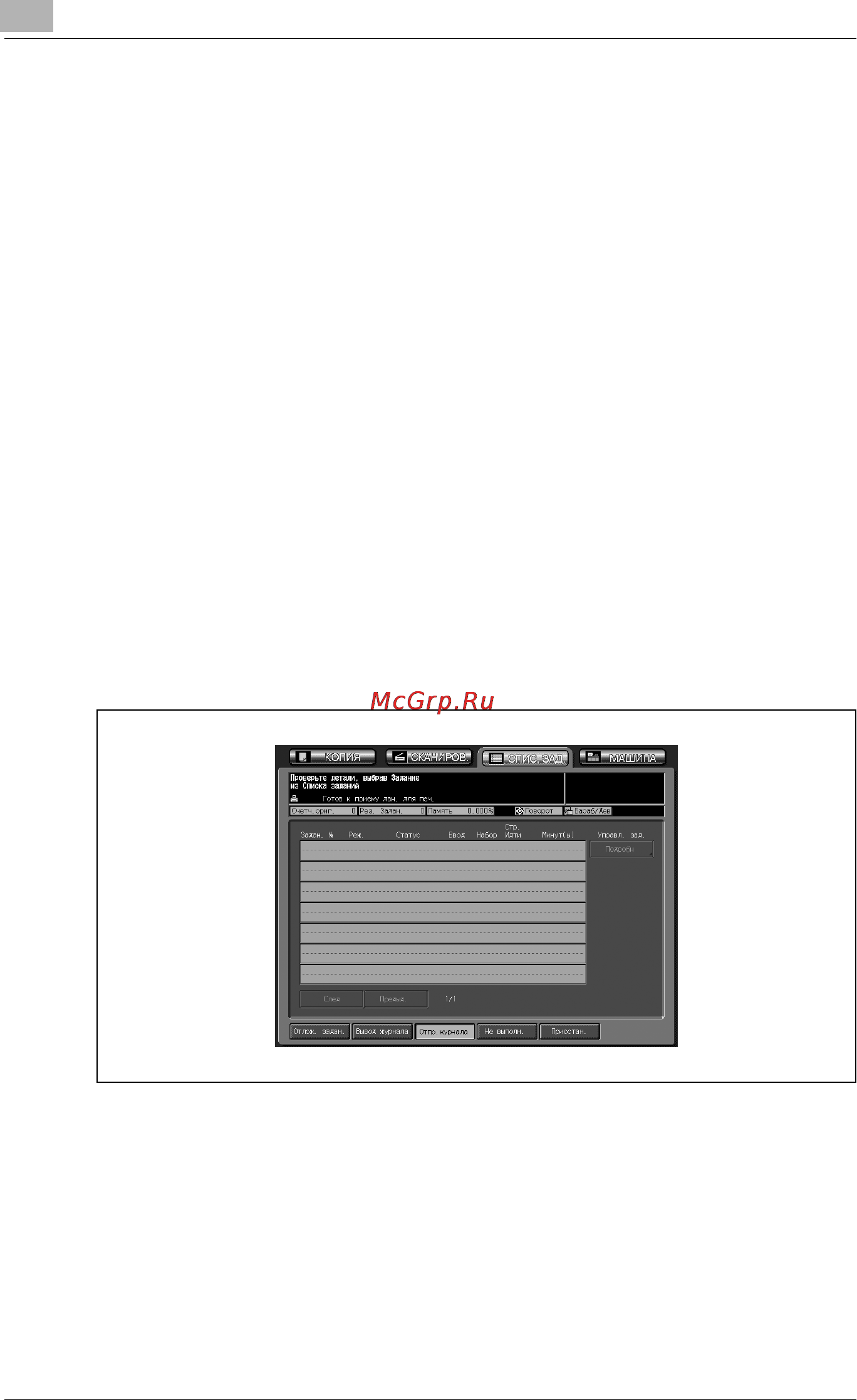 Konica Minolta bizhub PRO C6500 [650/1230] Âûâîä æó²íàëà îòï²àâëåííûõ çàäàíèé