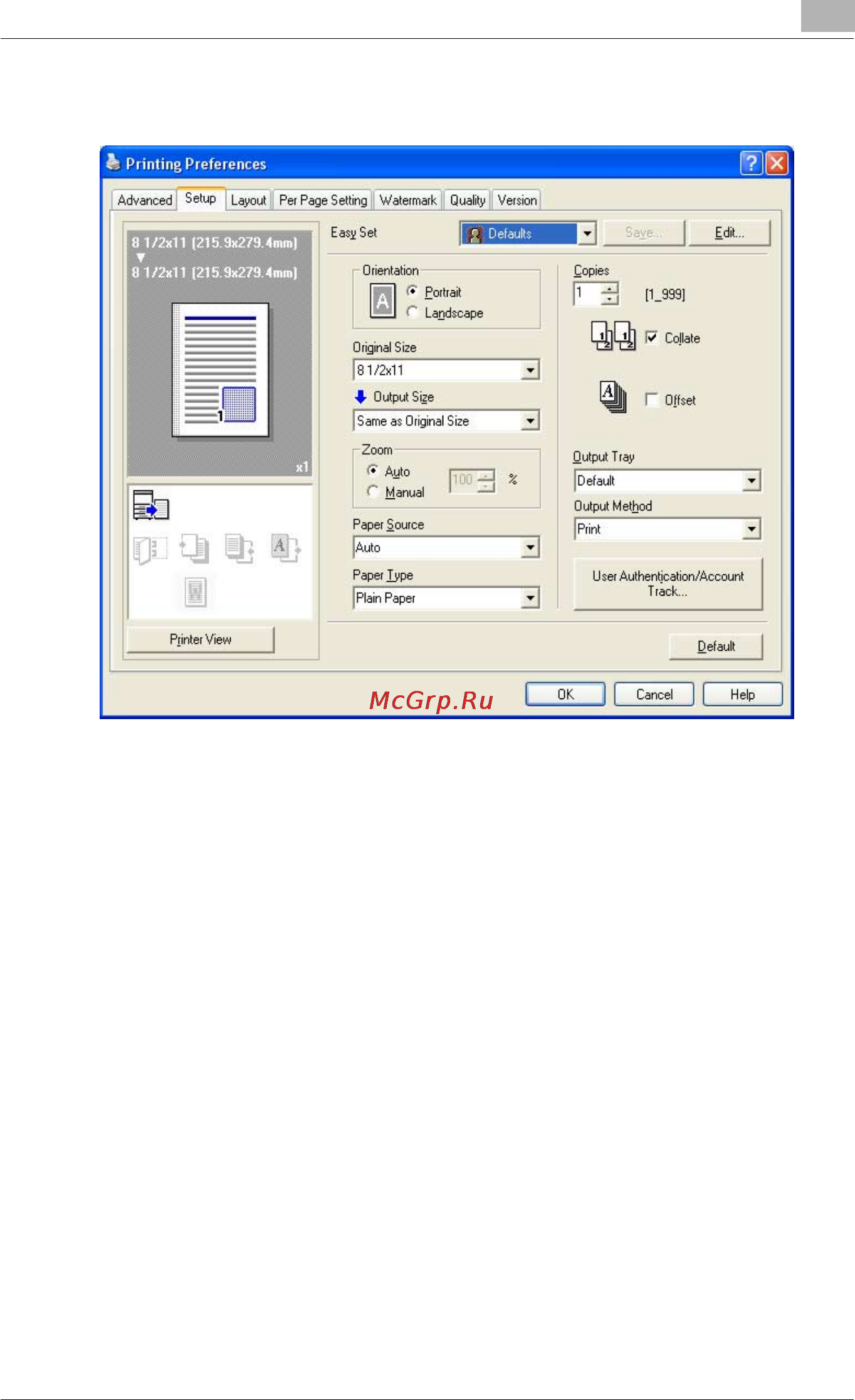 Konica Minolta bizhub C450 [168/380] Printing to suit the paper size
