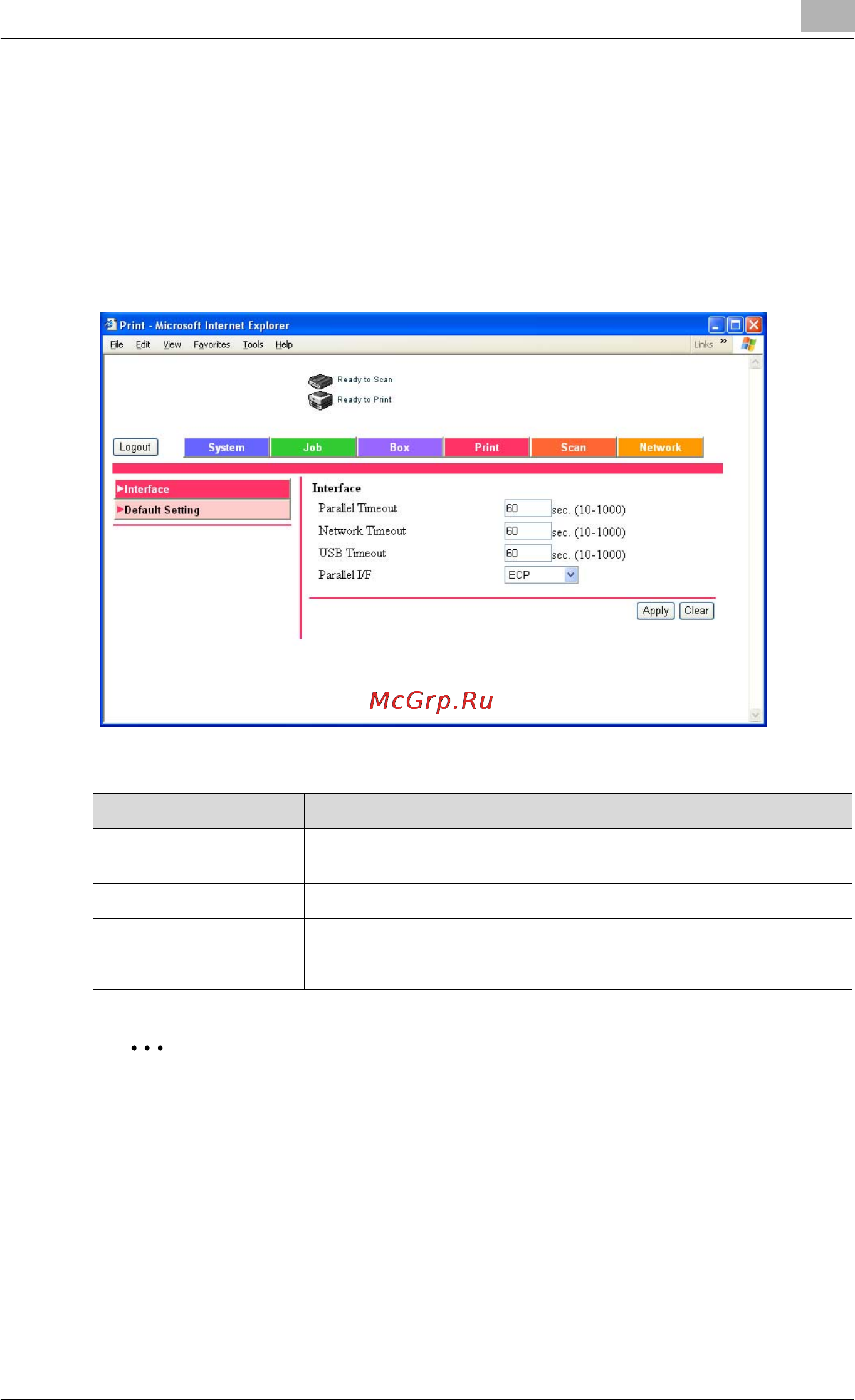 Konica Minolta bizhub C450 [319/380] Print tab