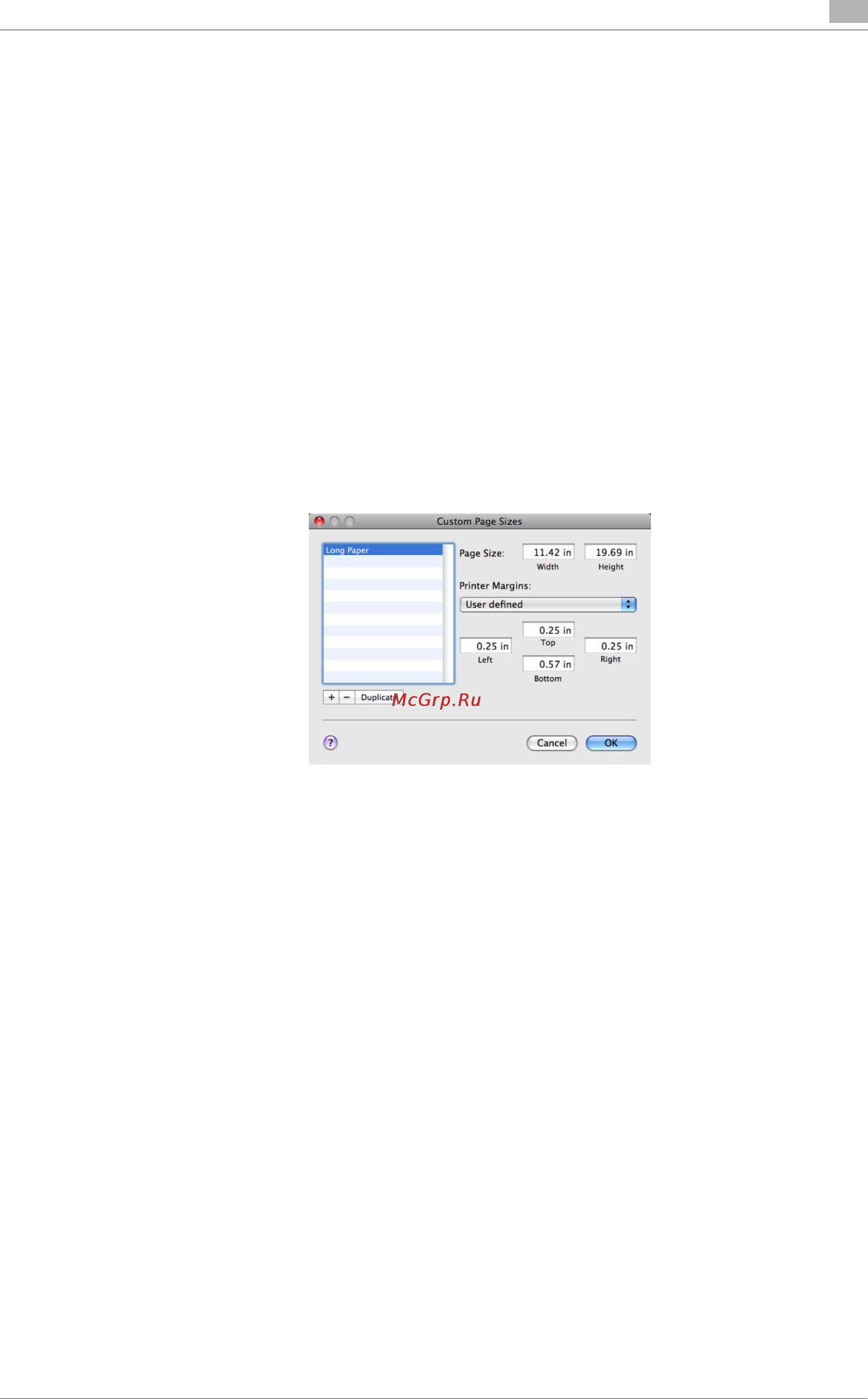 Konica Minolta bizhub C654 [155/284] Printing on custom size paper page setup