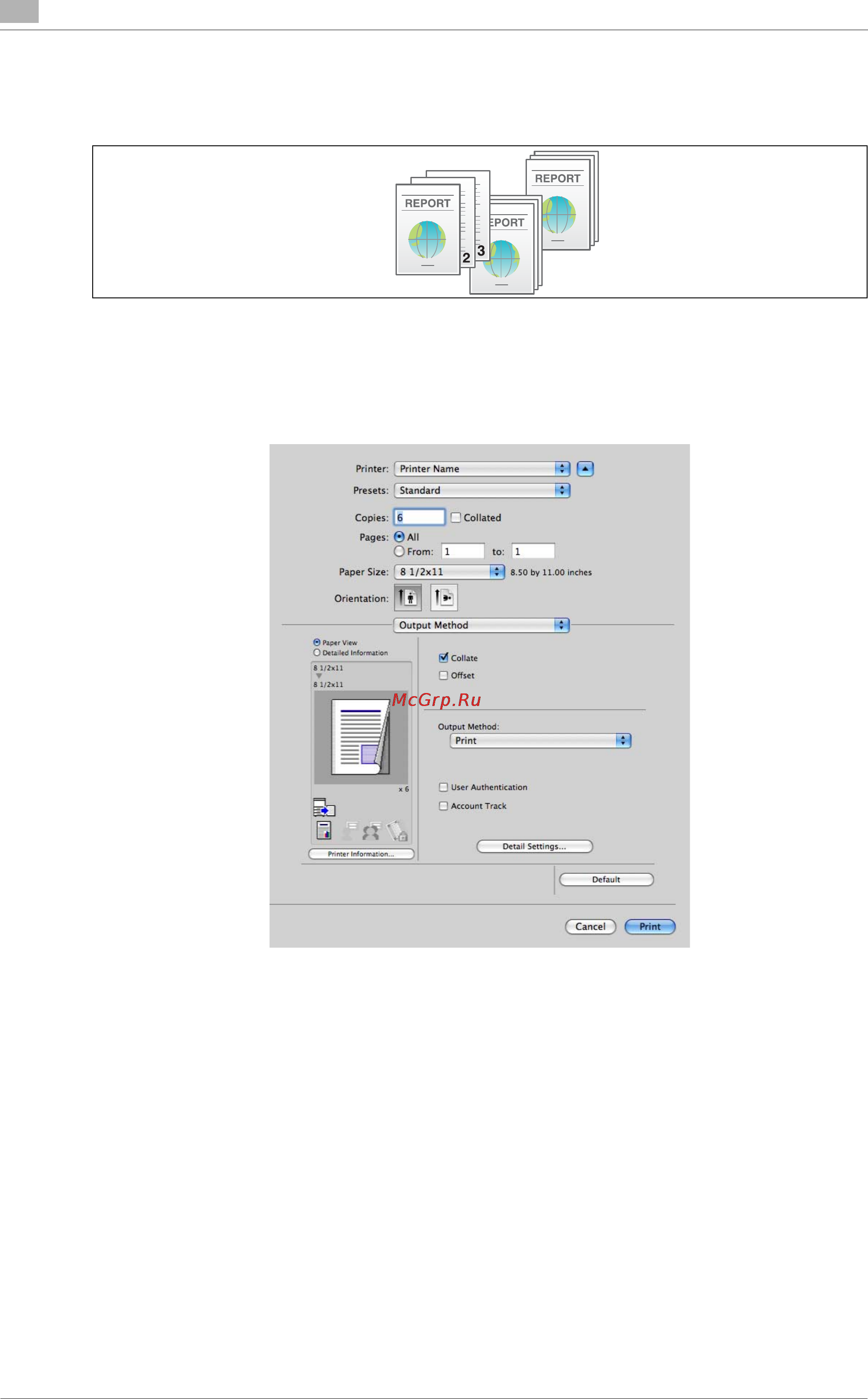 Konica Minolta bizhub C754 [160/284] Printing by sets collate offset