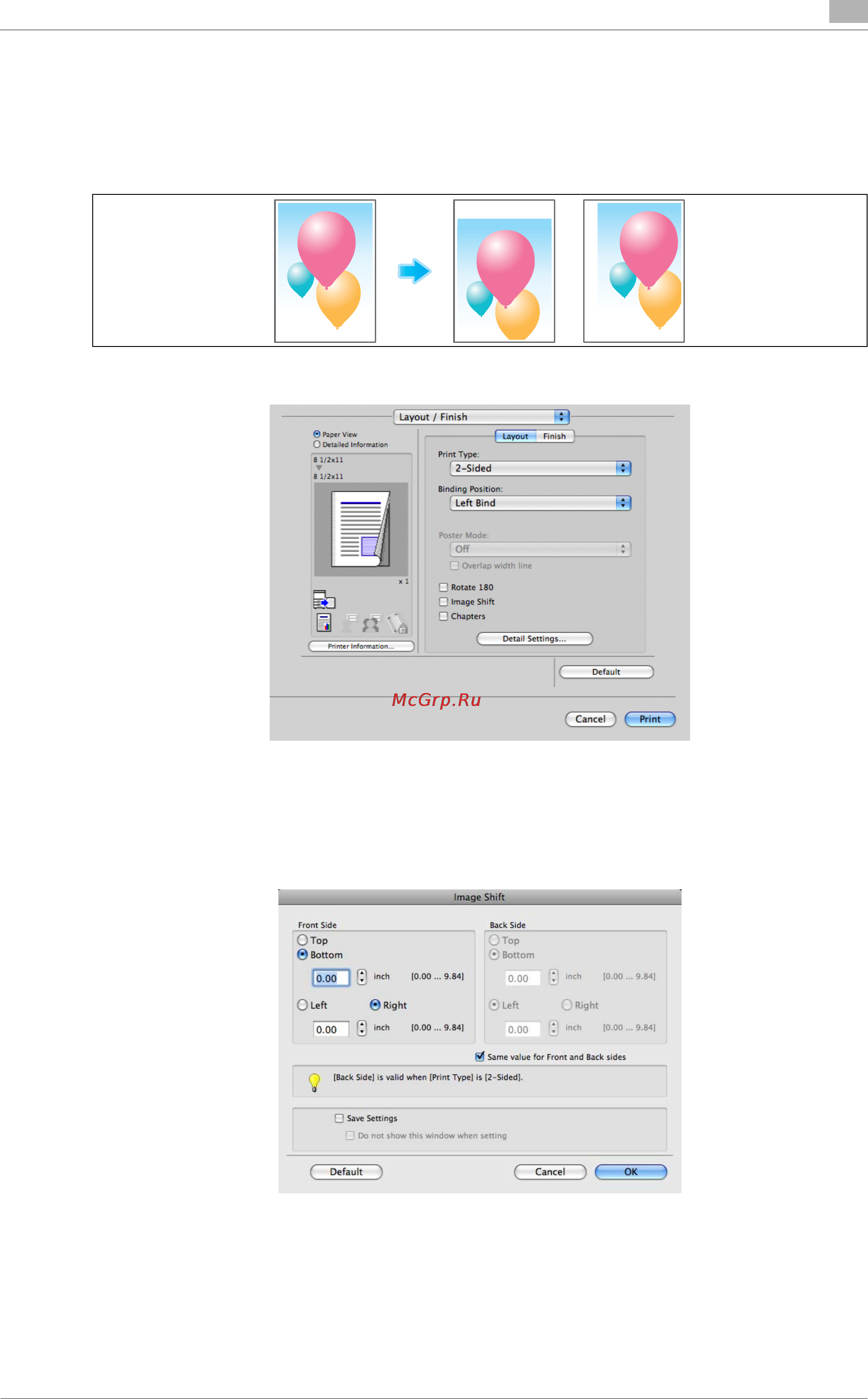 Konica Minolta bizhub C754 [169/284] Fine tuning the print position image shift
