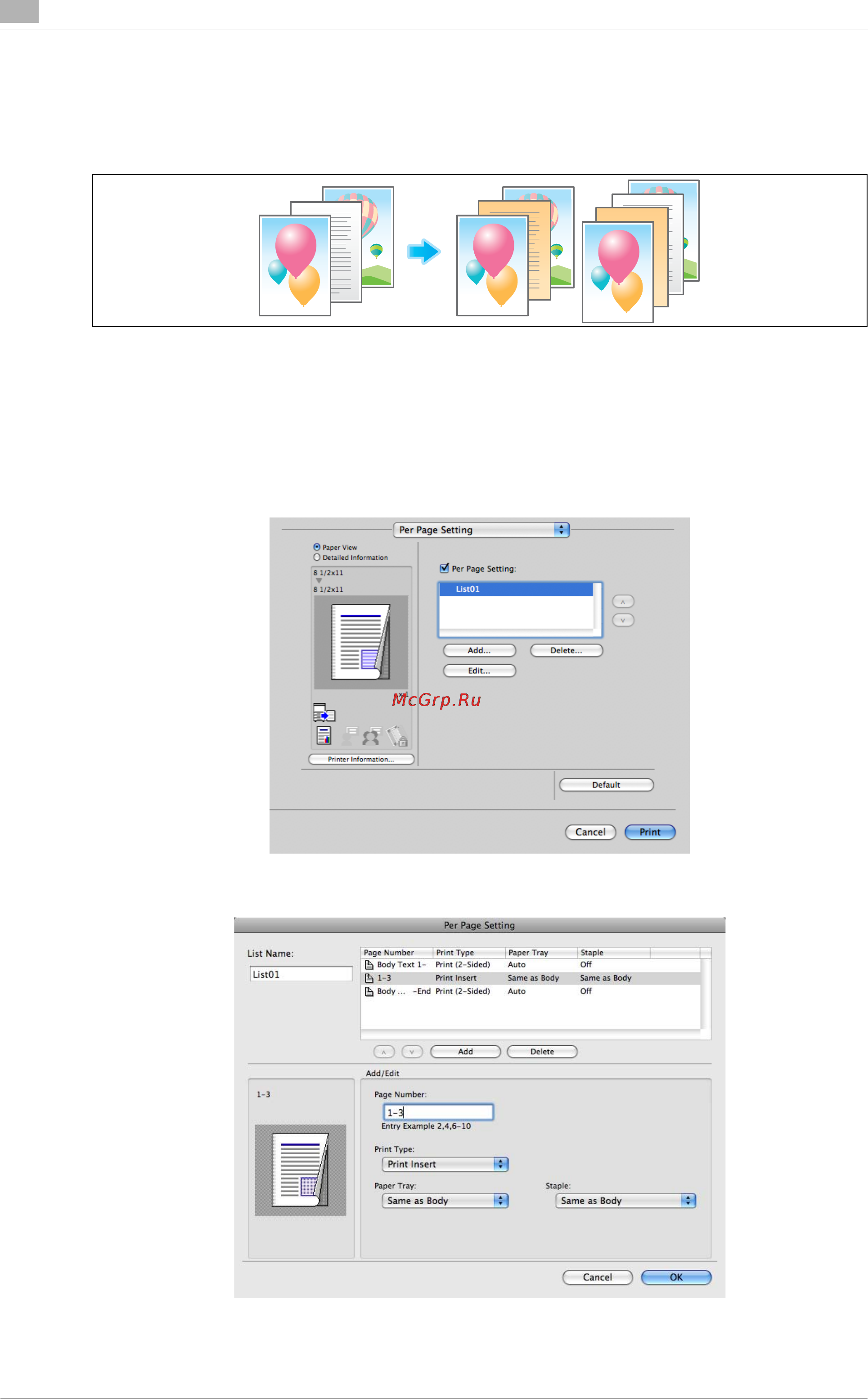 Konica Minolta bizhub C754 [184/284] Inserting paper into the specified pages per page setting