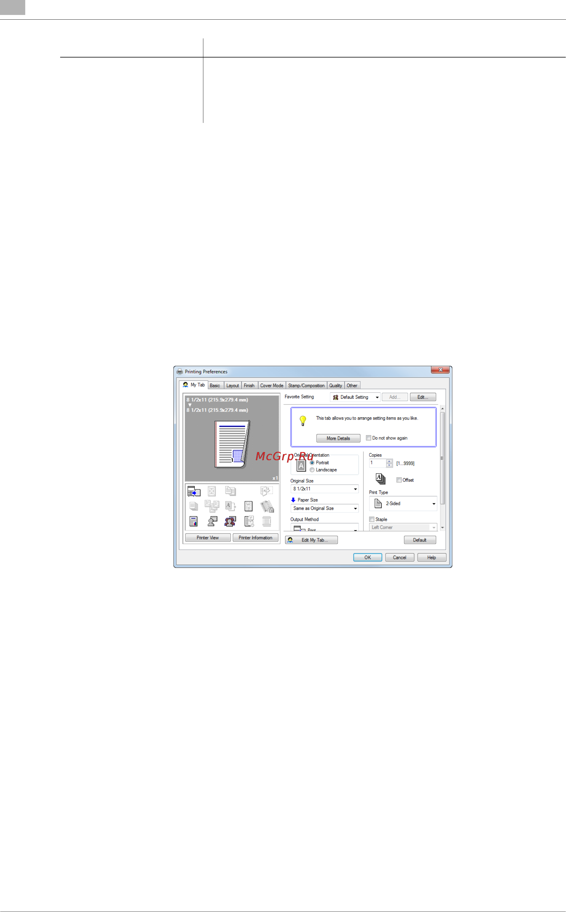 Konica Minolta bizhub C754 [34/284] Customizing the setting window