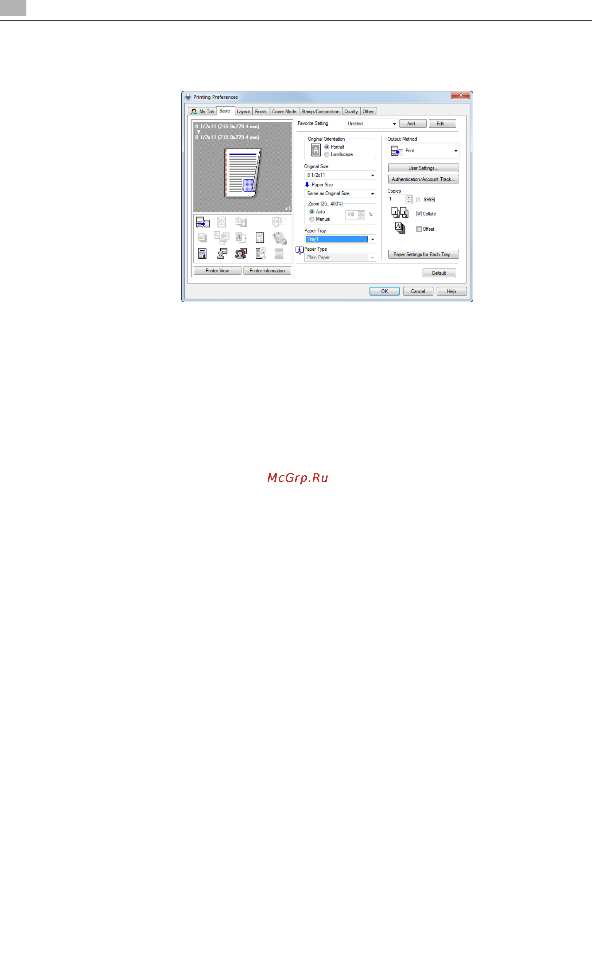 Konica Minolta bizhub C754 [40/284] Specifying the paper tray paper tray