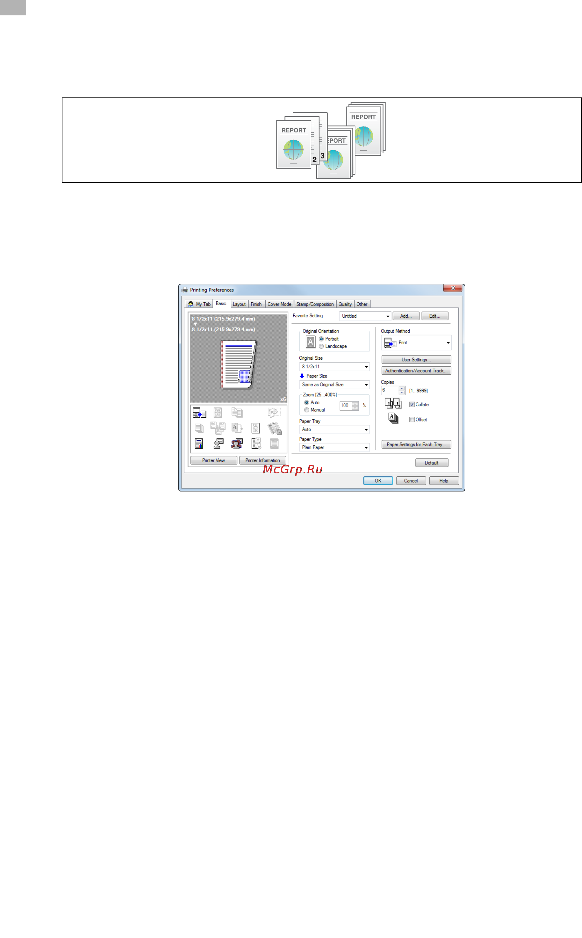 Konica Minolta bizhub C754 [44/284] Printing by sets collate offset