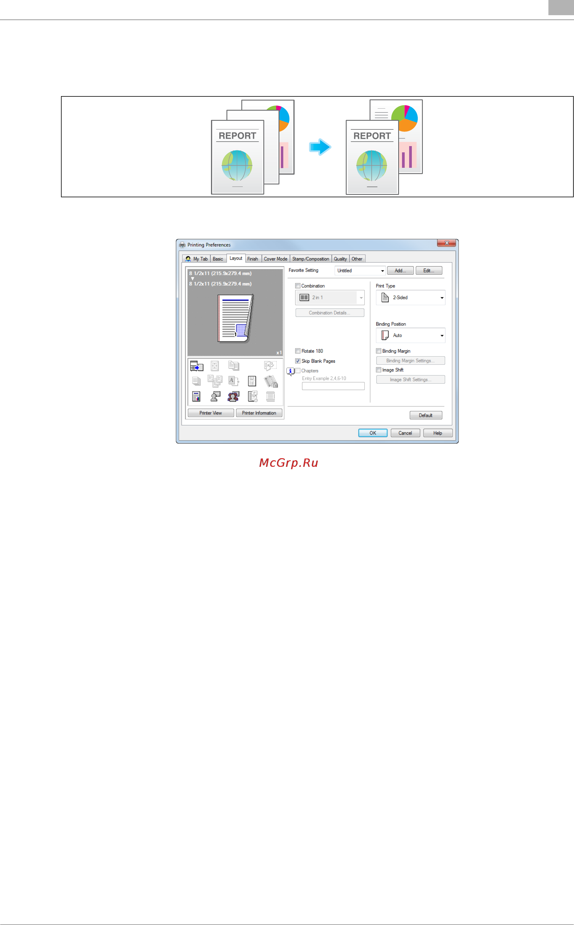 Konica Minolta bizhub C754 [47/284] Skipping blank pages skip blank pages
