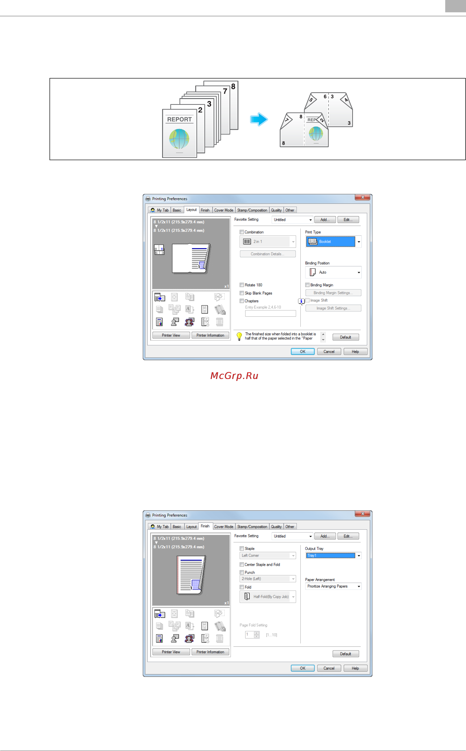 Konica Minolta bizhub C754 [53/284] Printing in a booklet format booklet