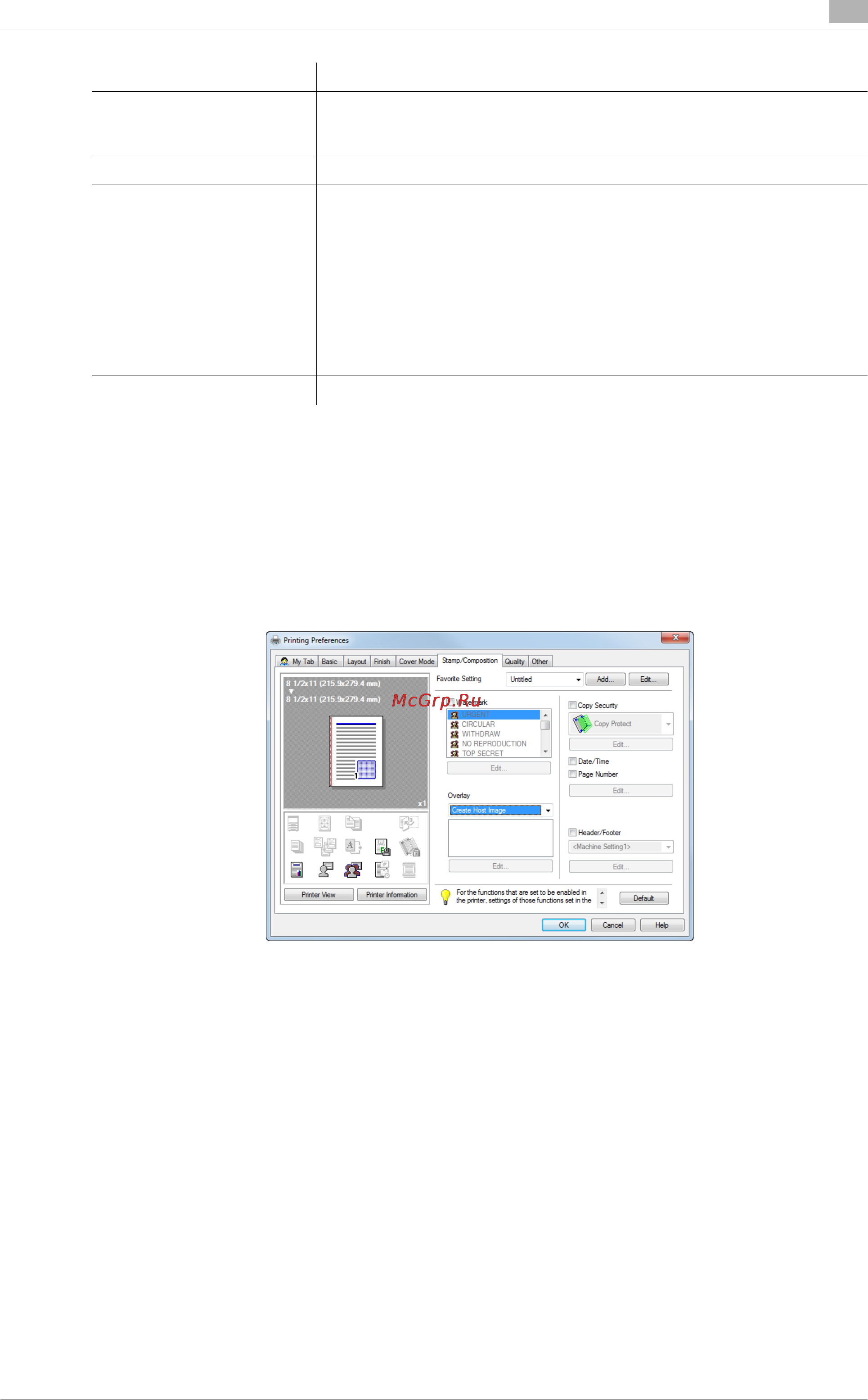 Konica Minolta bizhub C754 [61/284] Creating an overlay image in the computer