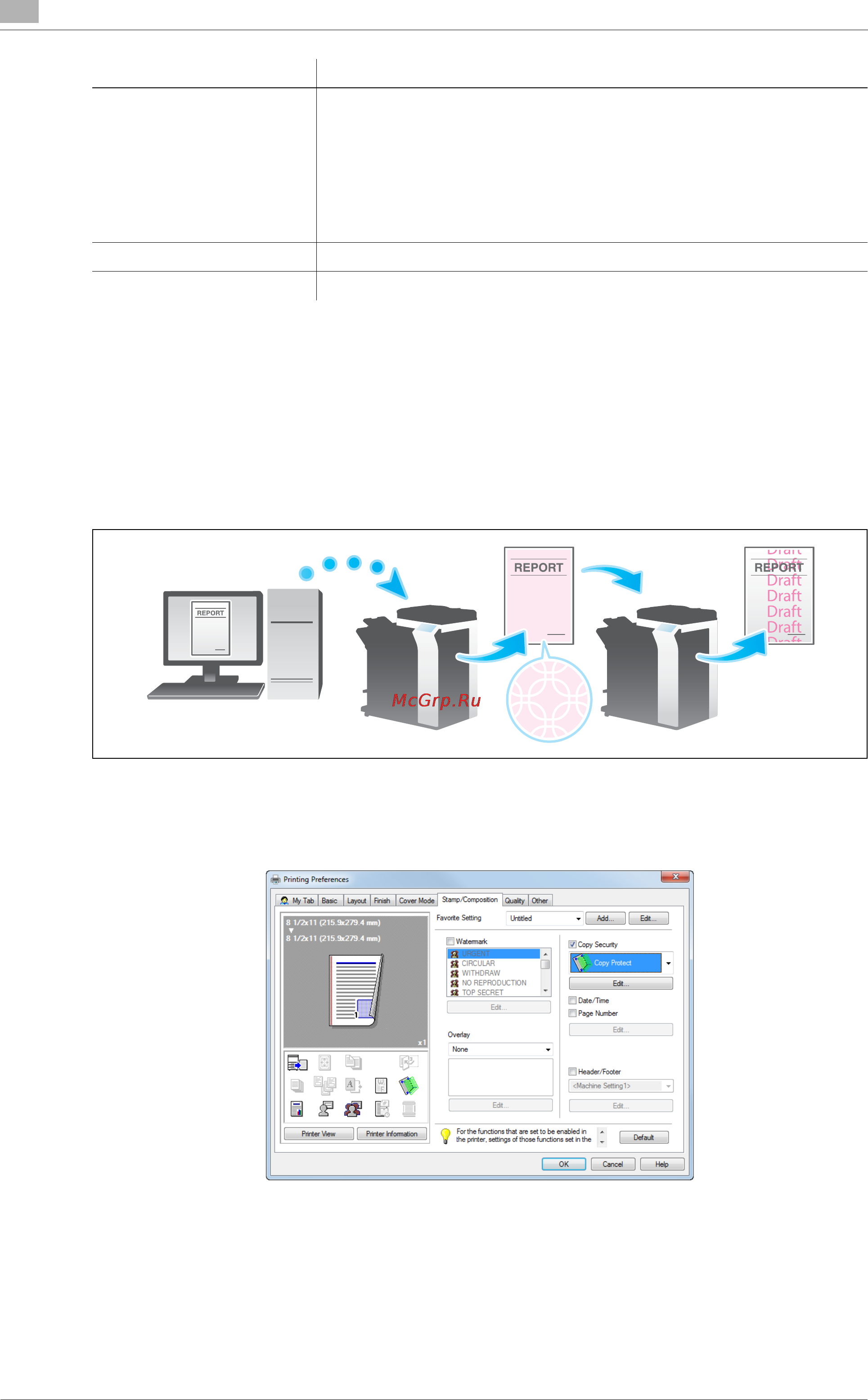 Konica Minolta bizhub C754 [66/284] Printing a concealed security watermark copy protect