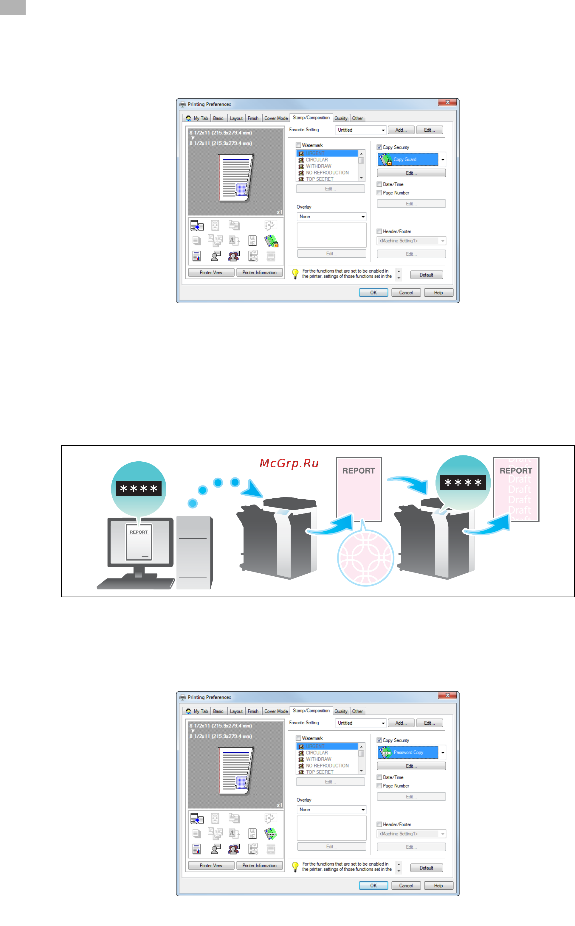 Konica Minolta bizhub C754 [68/284] Add a password password copy
