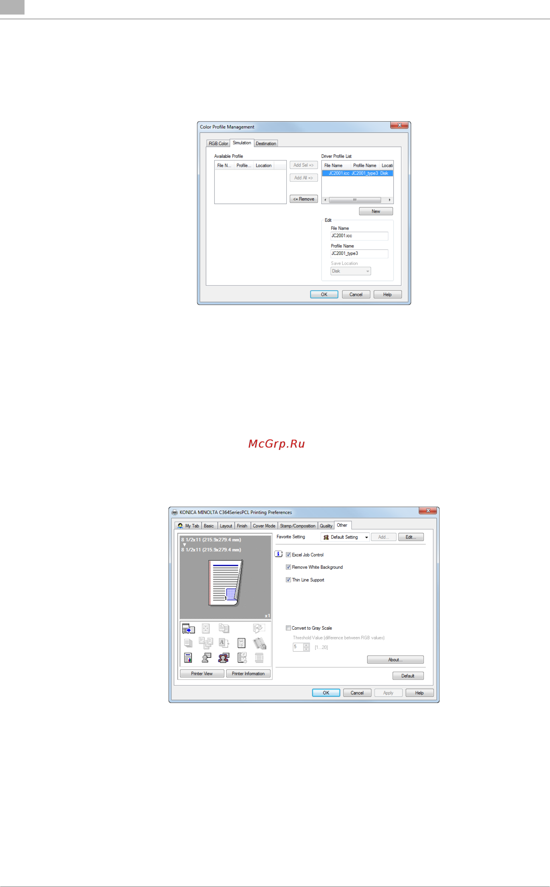 Konica Minolta bizhub C754 [86/284] Printing multiple excel sheets at one time in 32 bit system environment only
