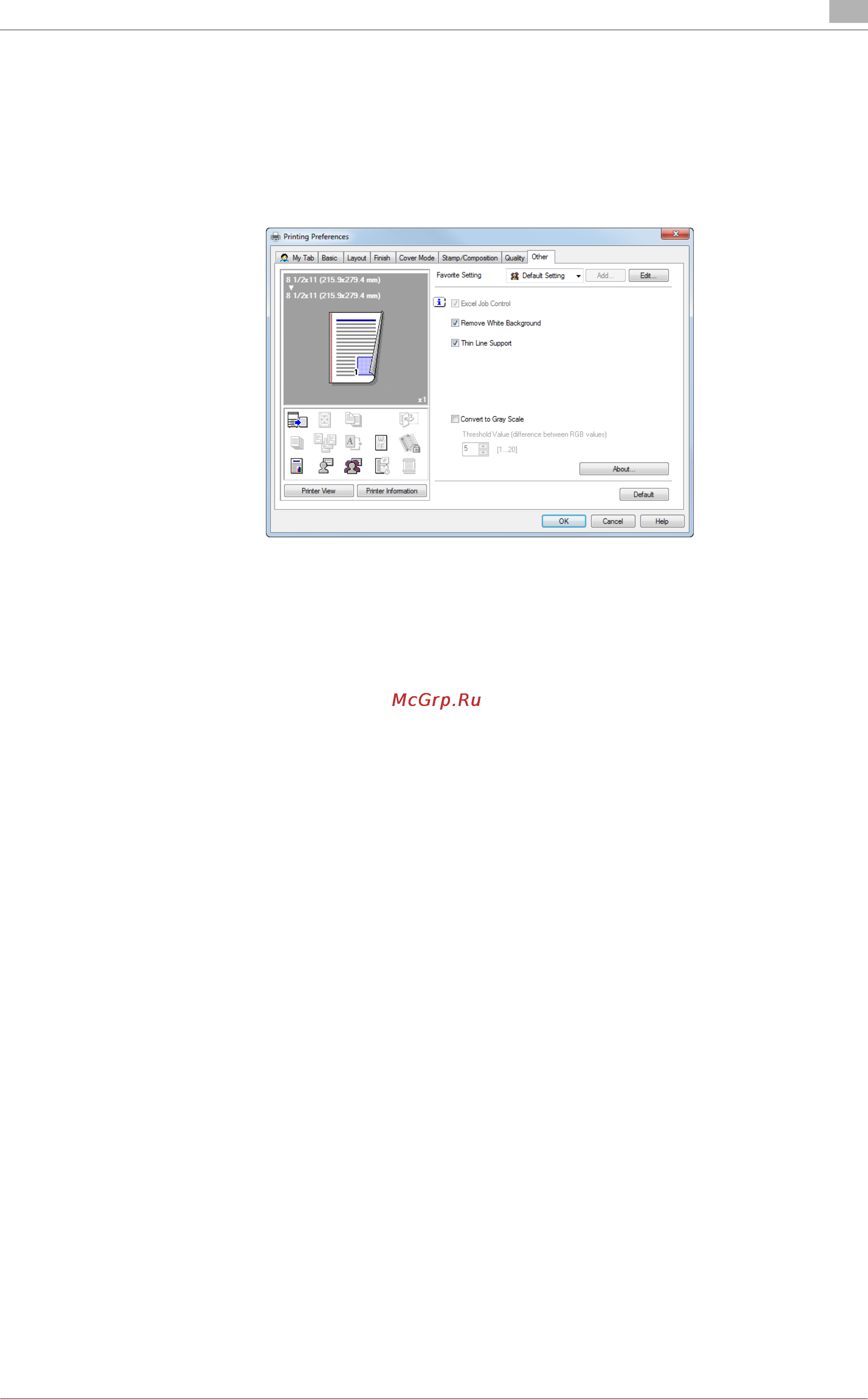Konica Minolta bizhub C754 [87/284] Composing and printing an image correctly in powerpoint for pcl xps in 32 bit system environment only