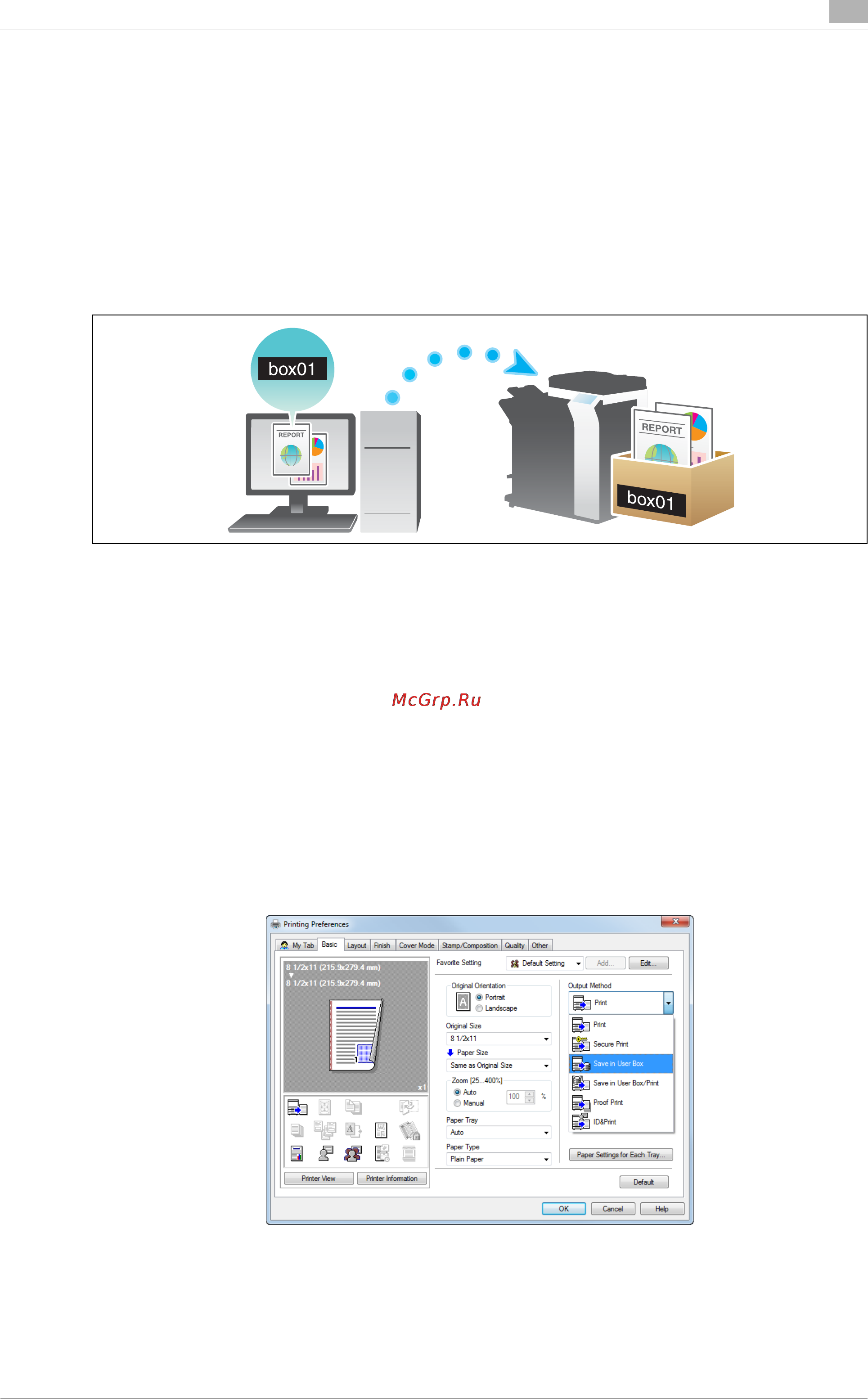 Konica Minolta bizhub C754 [93/284] Saving originals in the box on this machine save in user box