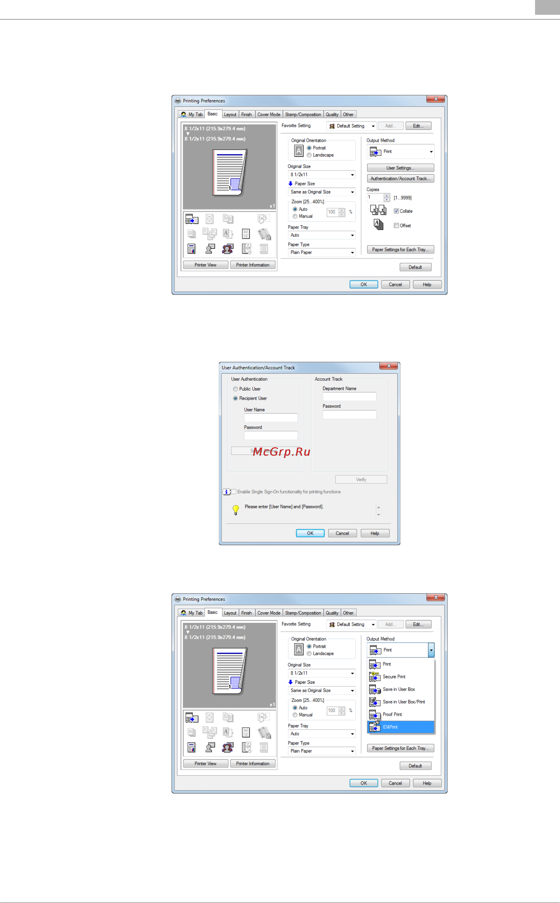 Konica Minolta bizhub C754 [99/284] How to print from the computer