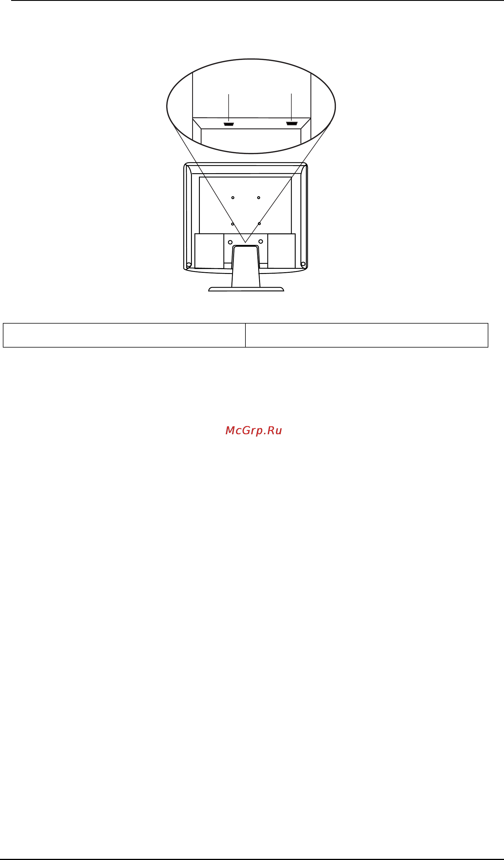 Benq FP747 [6/47] Back view 2 locations of plugs sockets