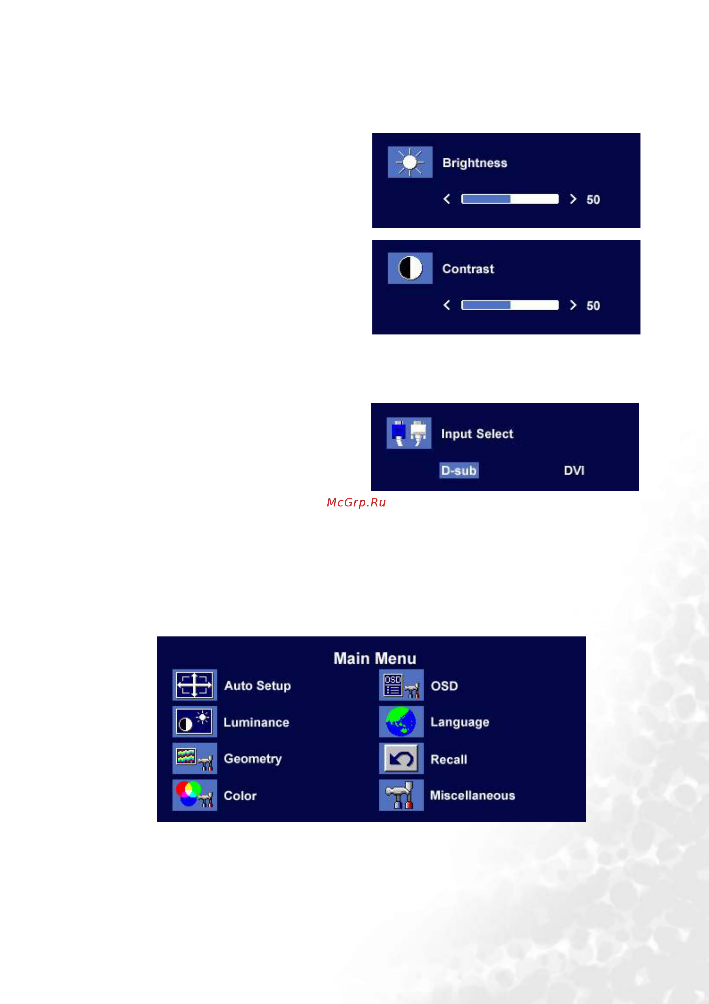 Benq FP91G X [22/36] Hot key mode