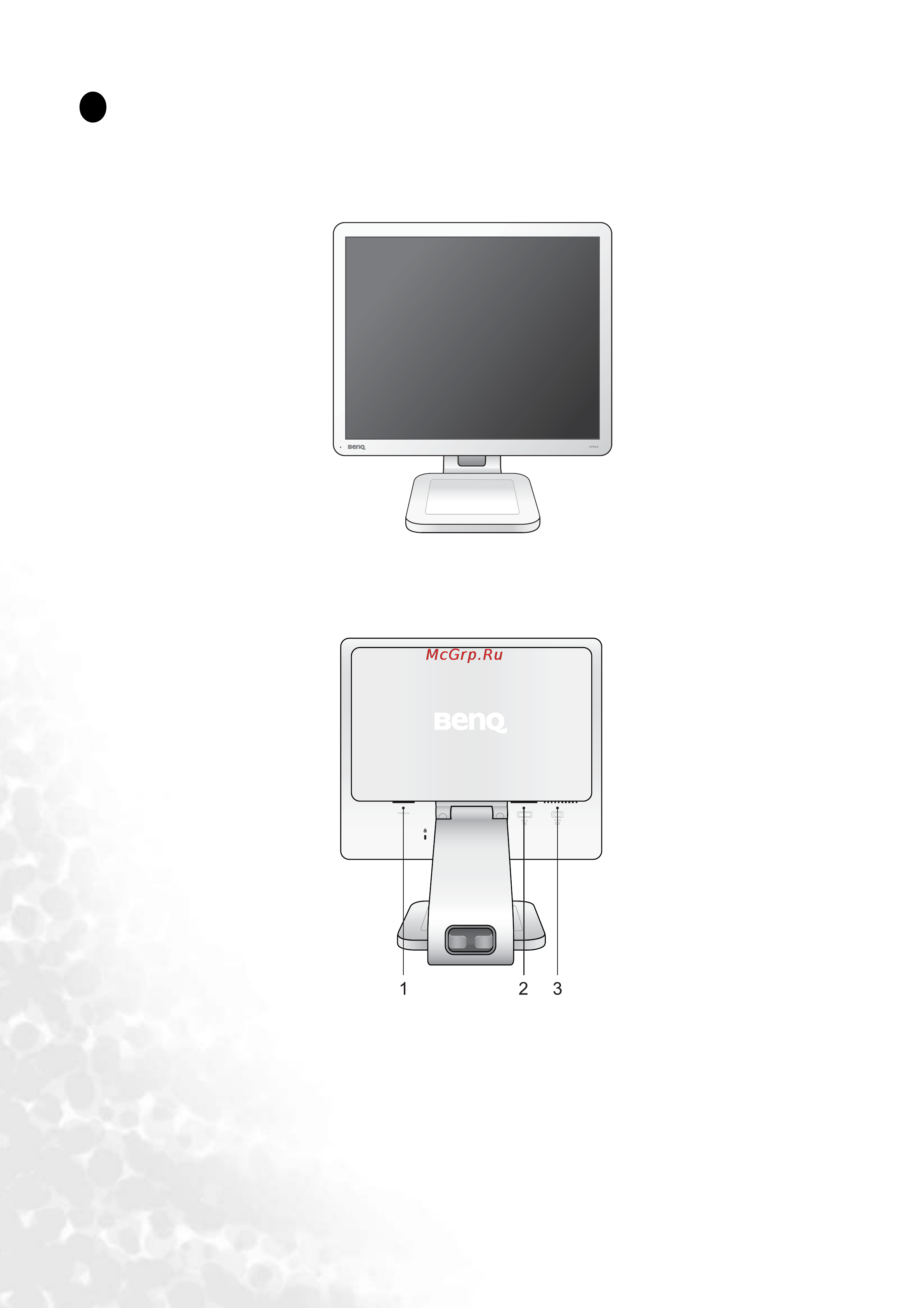 Benq FP93V [6/35] Getting to know your monitor