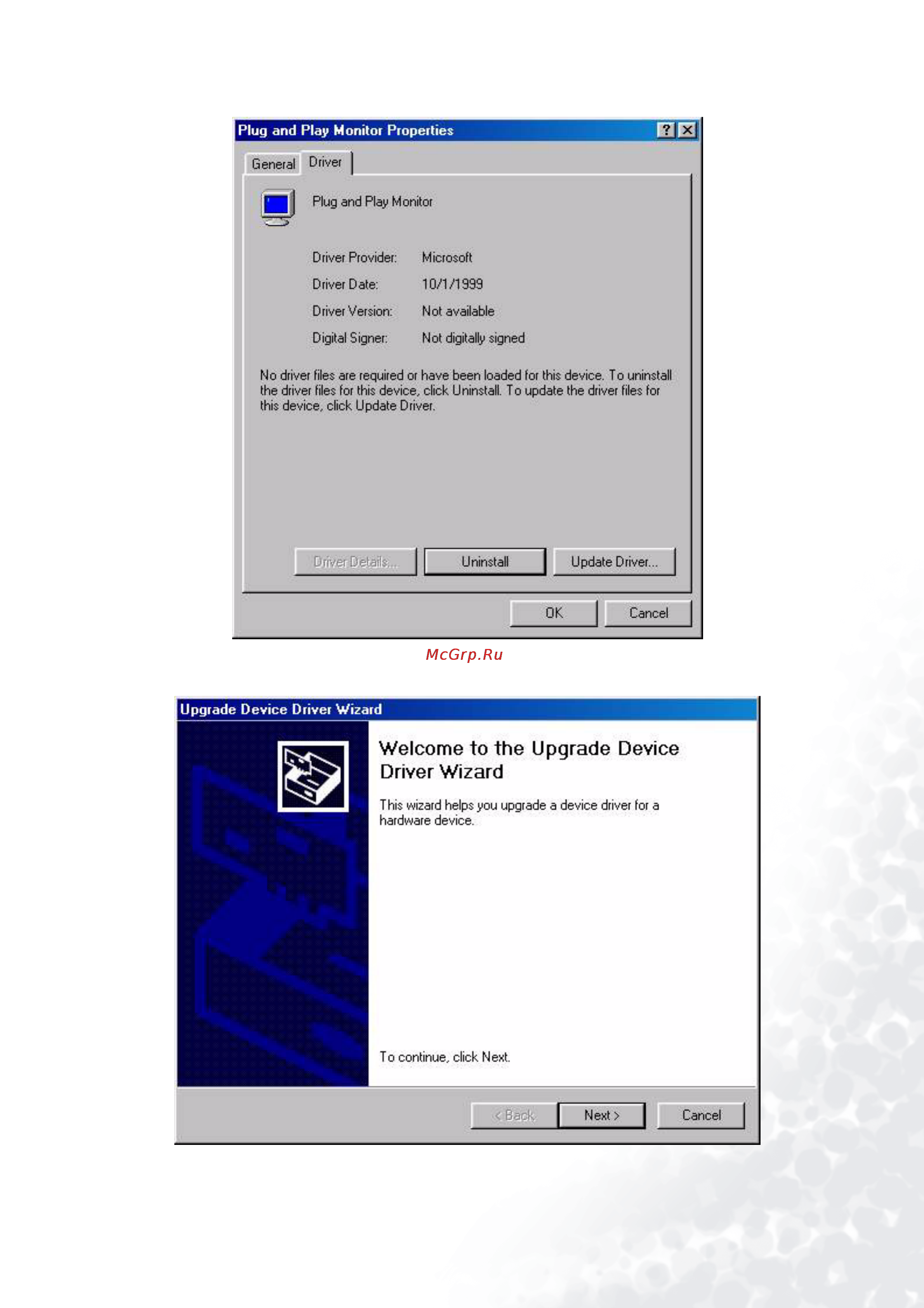 Benq FP992 [23/54] Select driver tab then click update driver