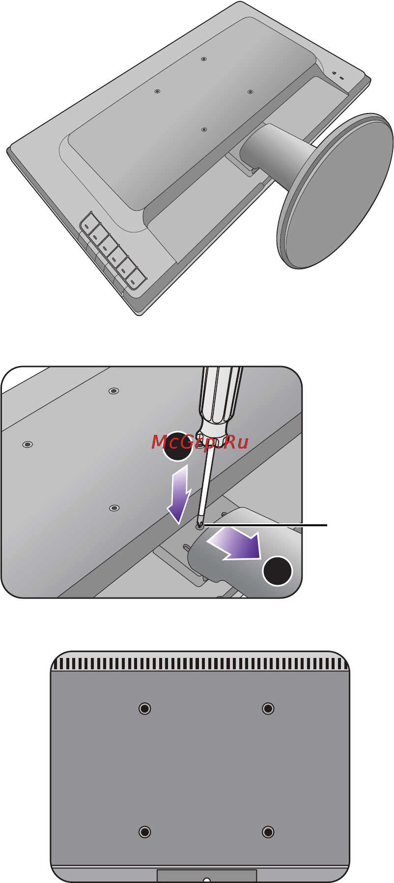 Benq GW2260 [15/42] Снимите подставку монитора