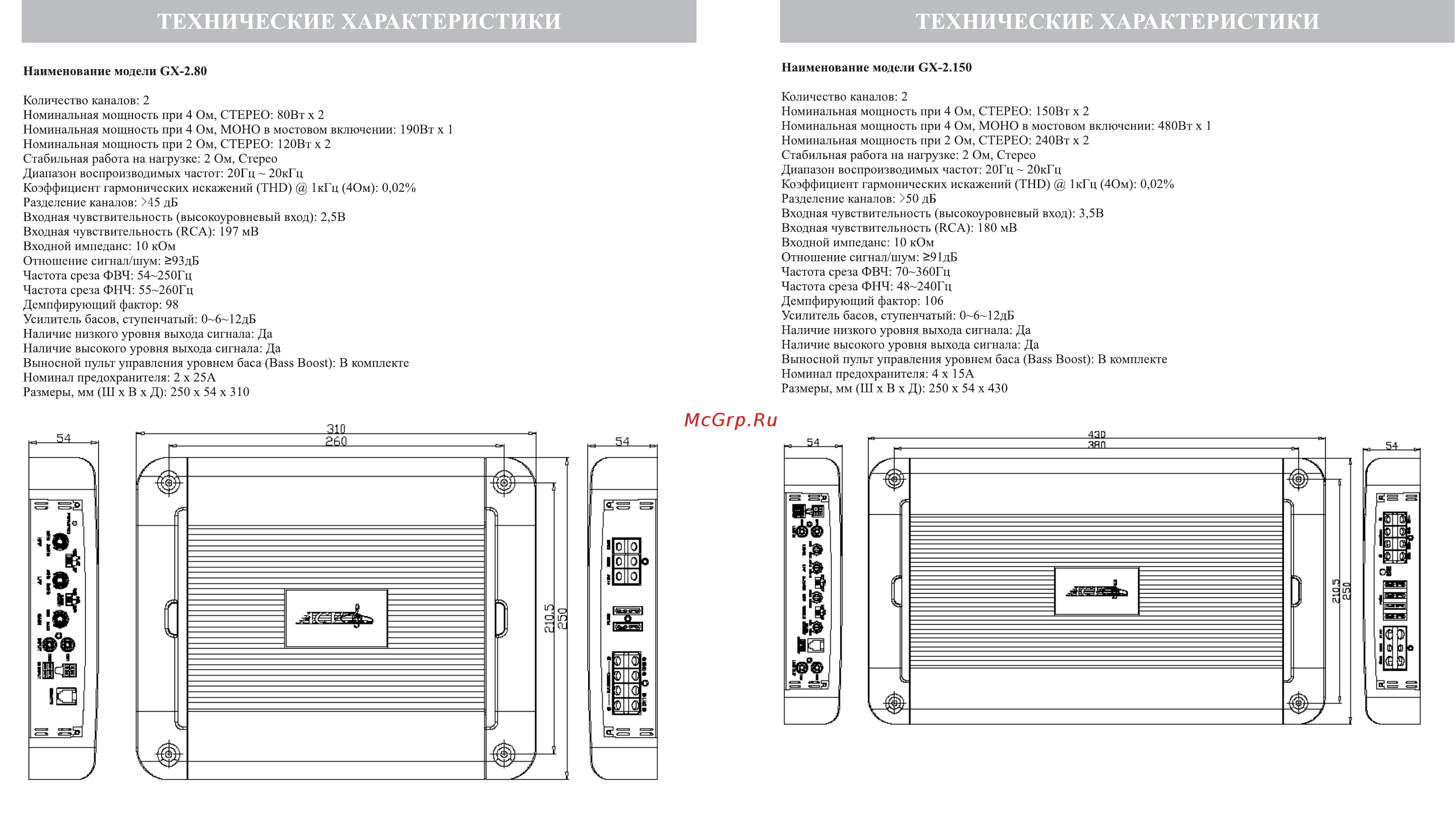 ACV GX-4.100 [5/7] Технические характеристики технические характеристики