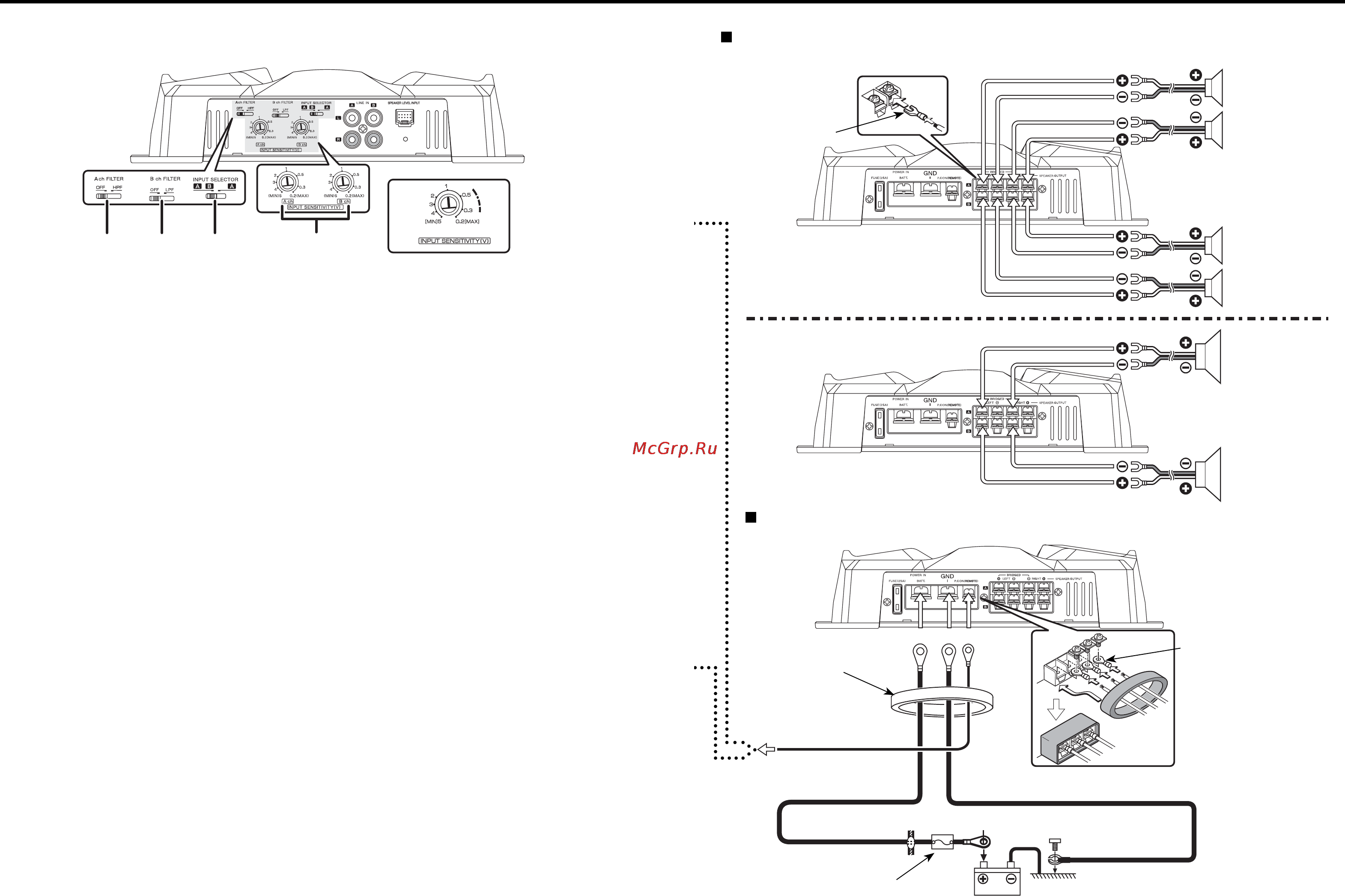 Kenwood KAC-6403 [4/6] Органы управления индикатор