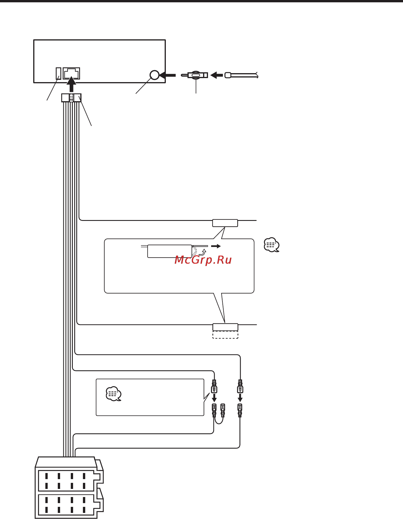 Kenwood KDC-334SAY [21/108] Подсоединение кабелей к гнездам для подключения