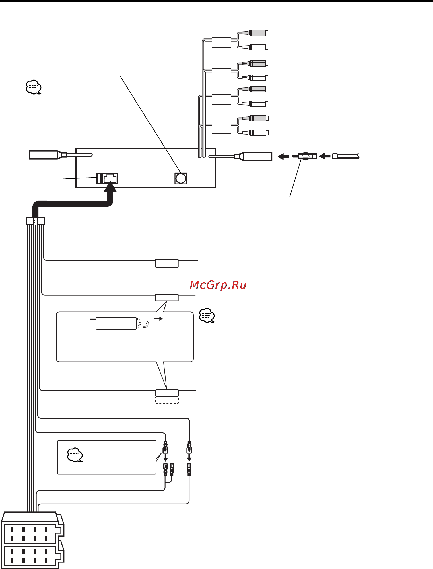 Kenwood KDC-W8534Y [50/60] Подсоединение кабелей к гнездам для подключения