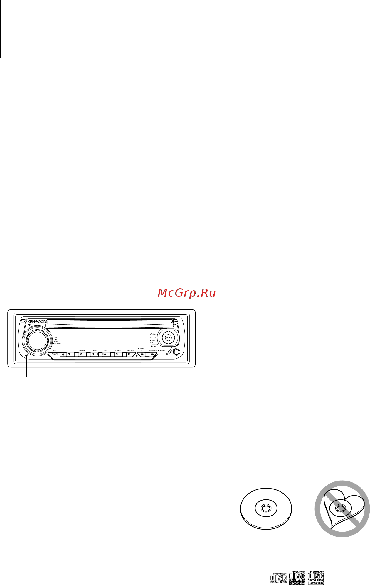 Kenwood KDC-W312GY [3/20] Перед использованием