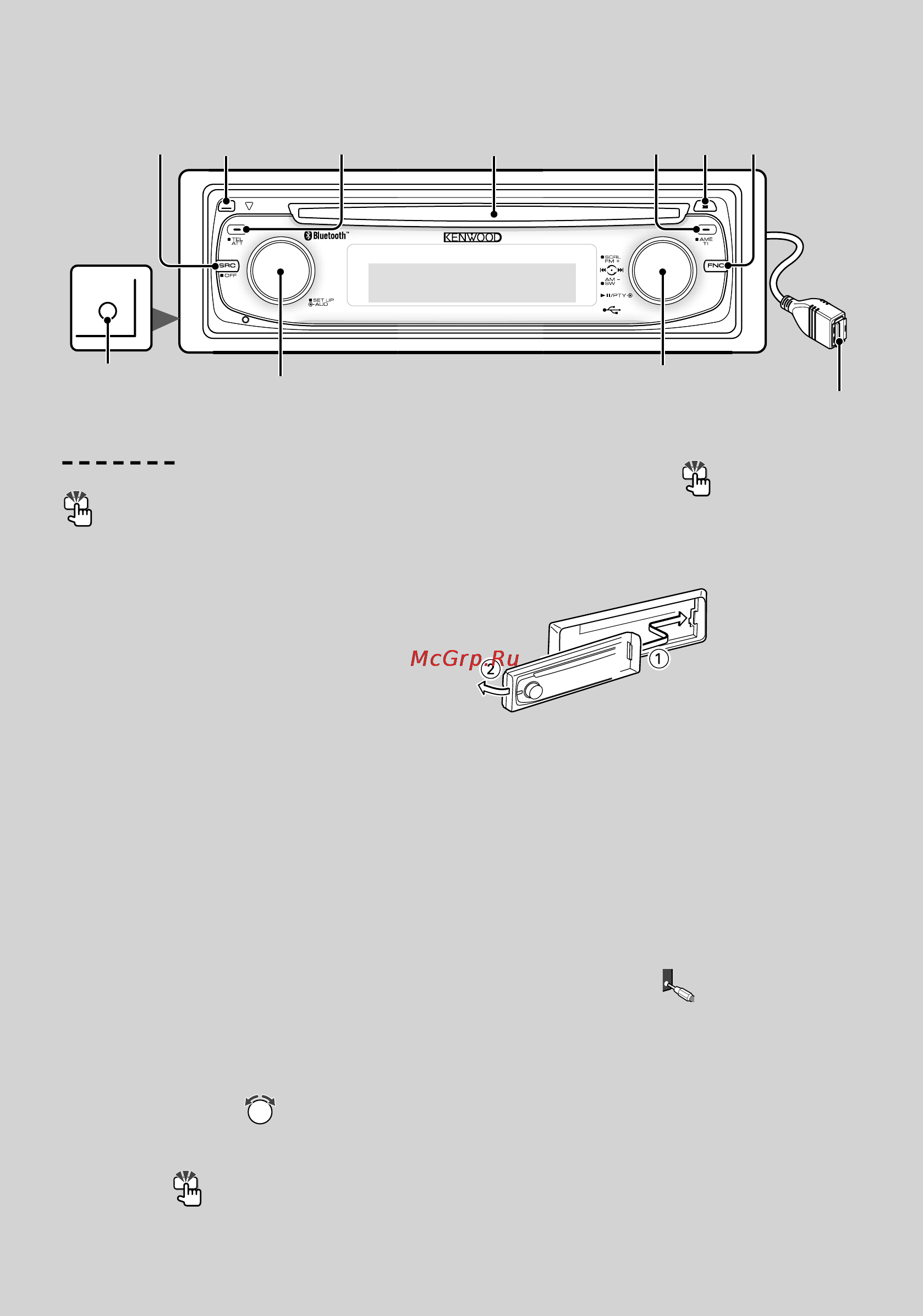 Kenwood KDC-BT8141UY [4/48] Основные принципы работы устройства