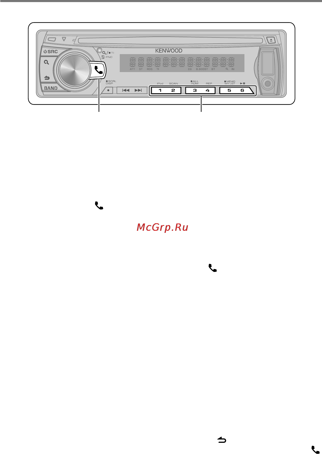 Kenwood KDC-4751SD [16/36] Операция настройки громкой связи