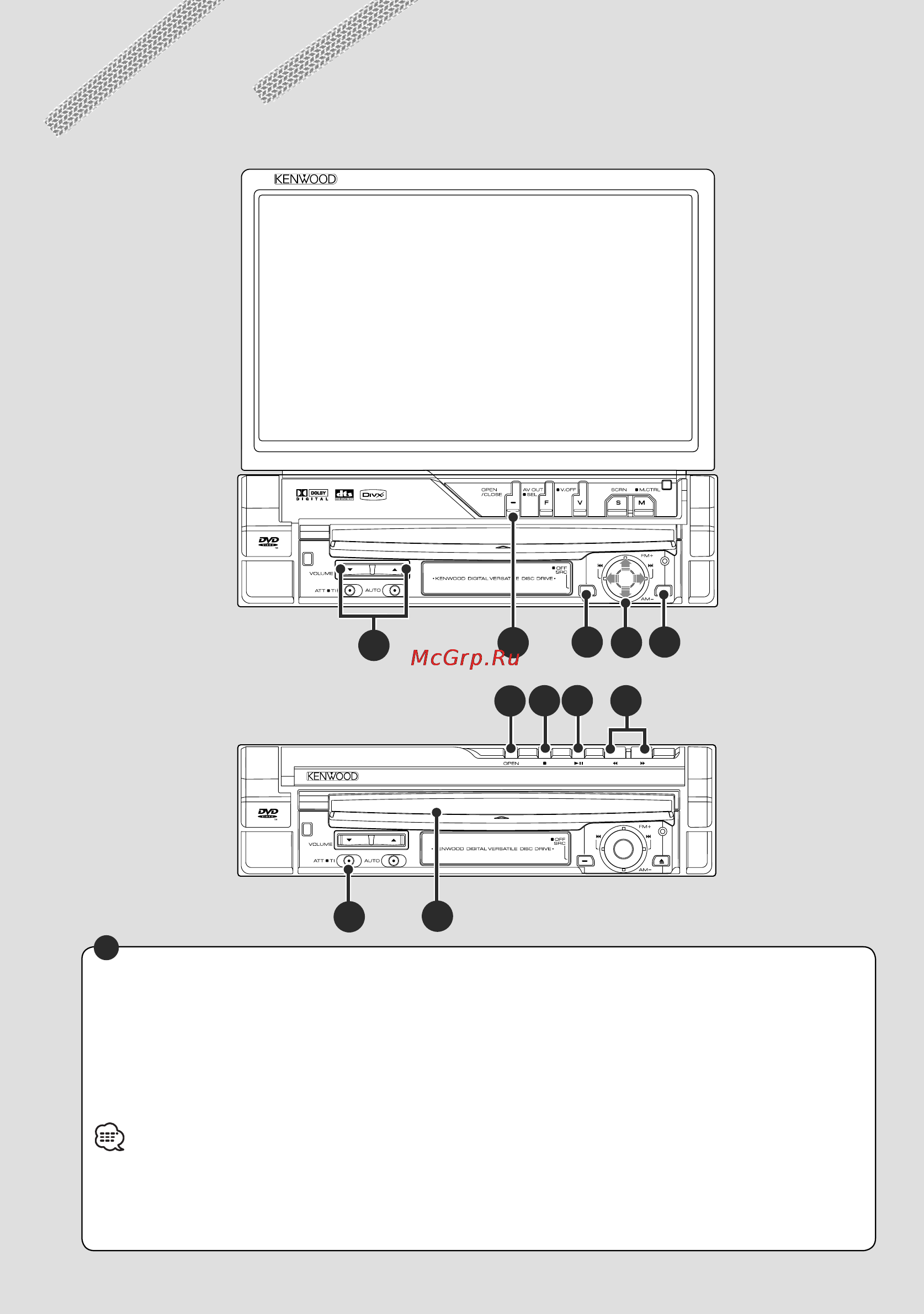 Kenwood KVT-729DVDY [12/100] Основные функции