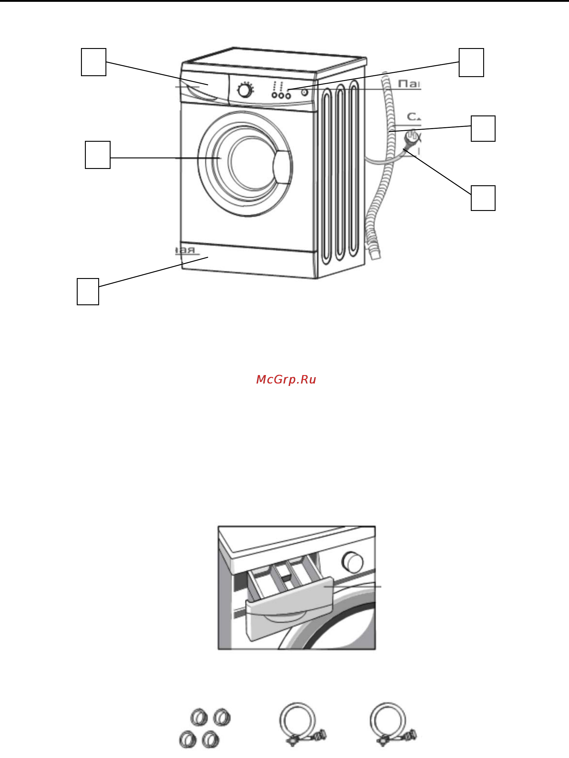 Delfa DWM-45100SW [5/25] Складові елементи пральної машини