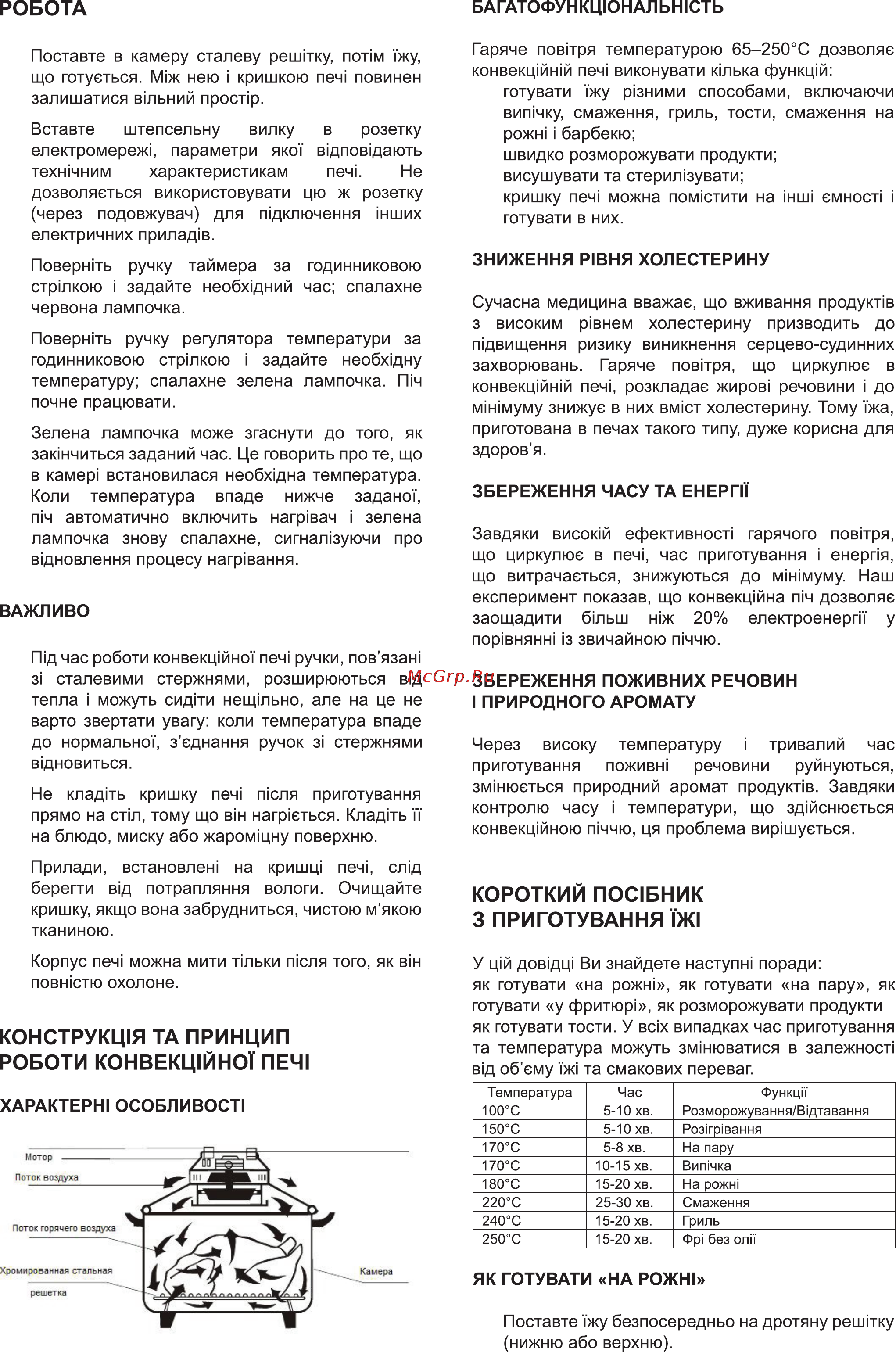 Delfa DHT-11 [3/5] Конструкц1я та принцип роботи конвекц1йно1 печ1