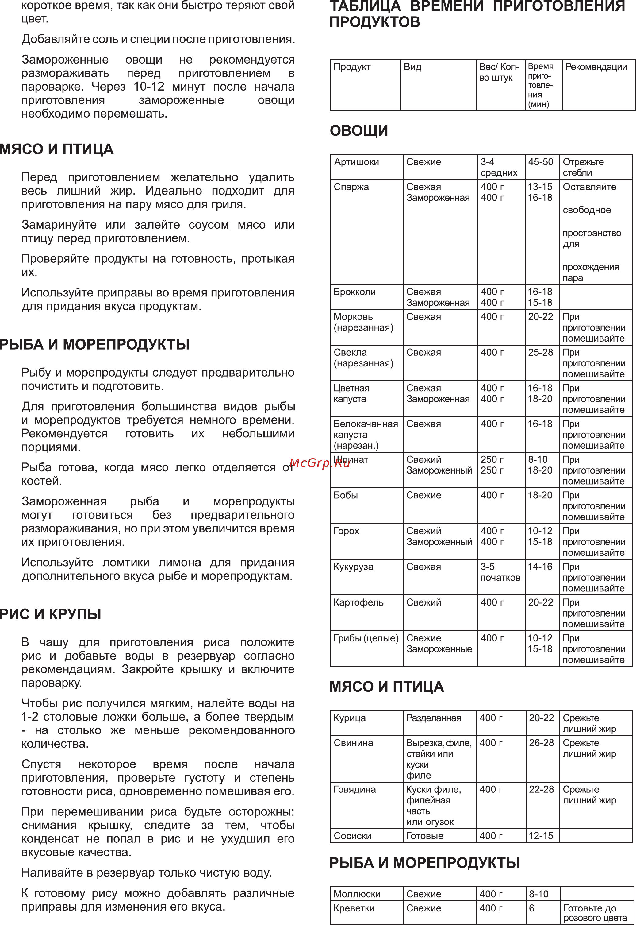 Delfa DST-125 [9/10] К готовому рису можно добавлять различные