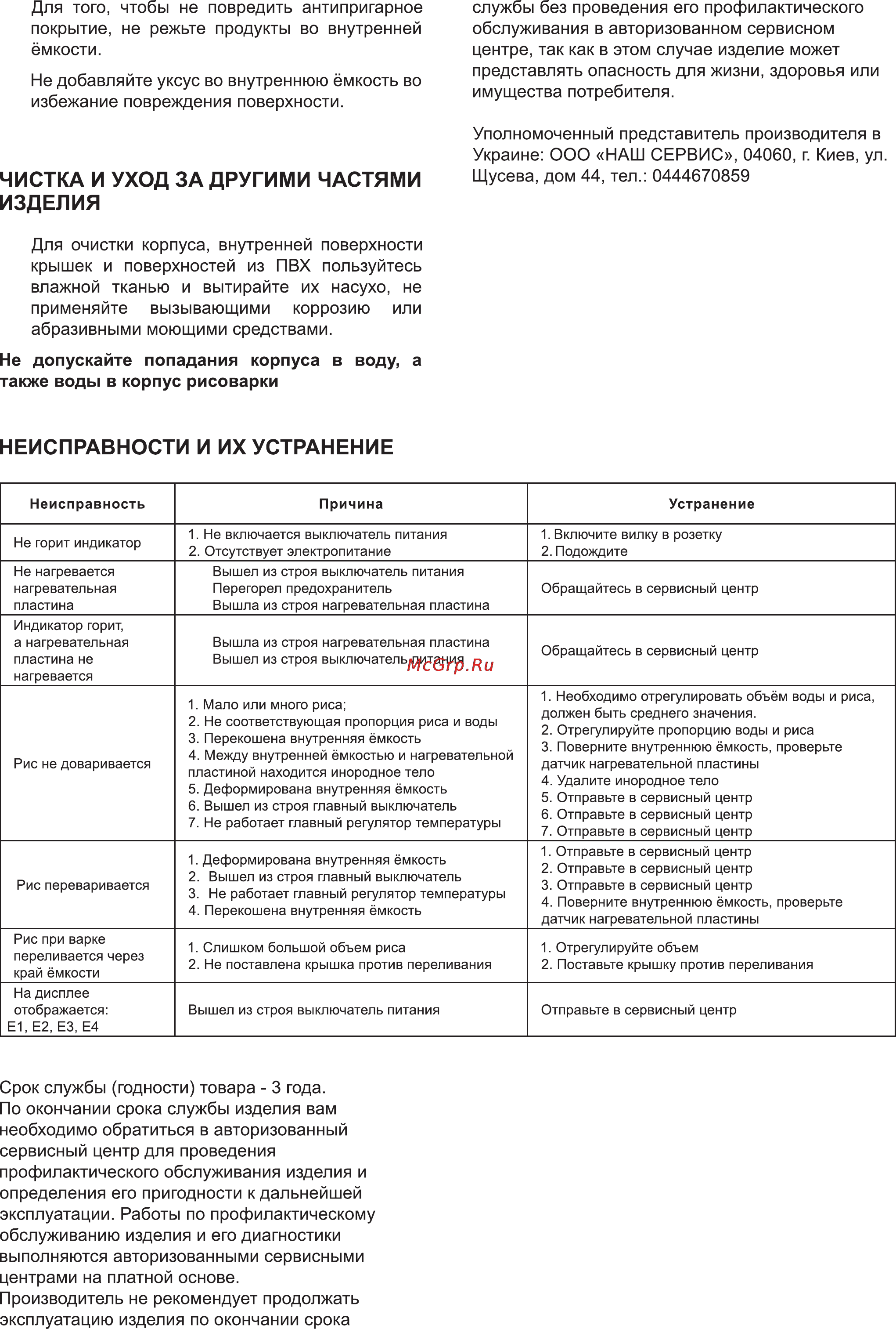 Delfa DEB-FC58 [10/10] Неисправности и их устранение