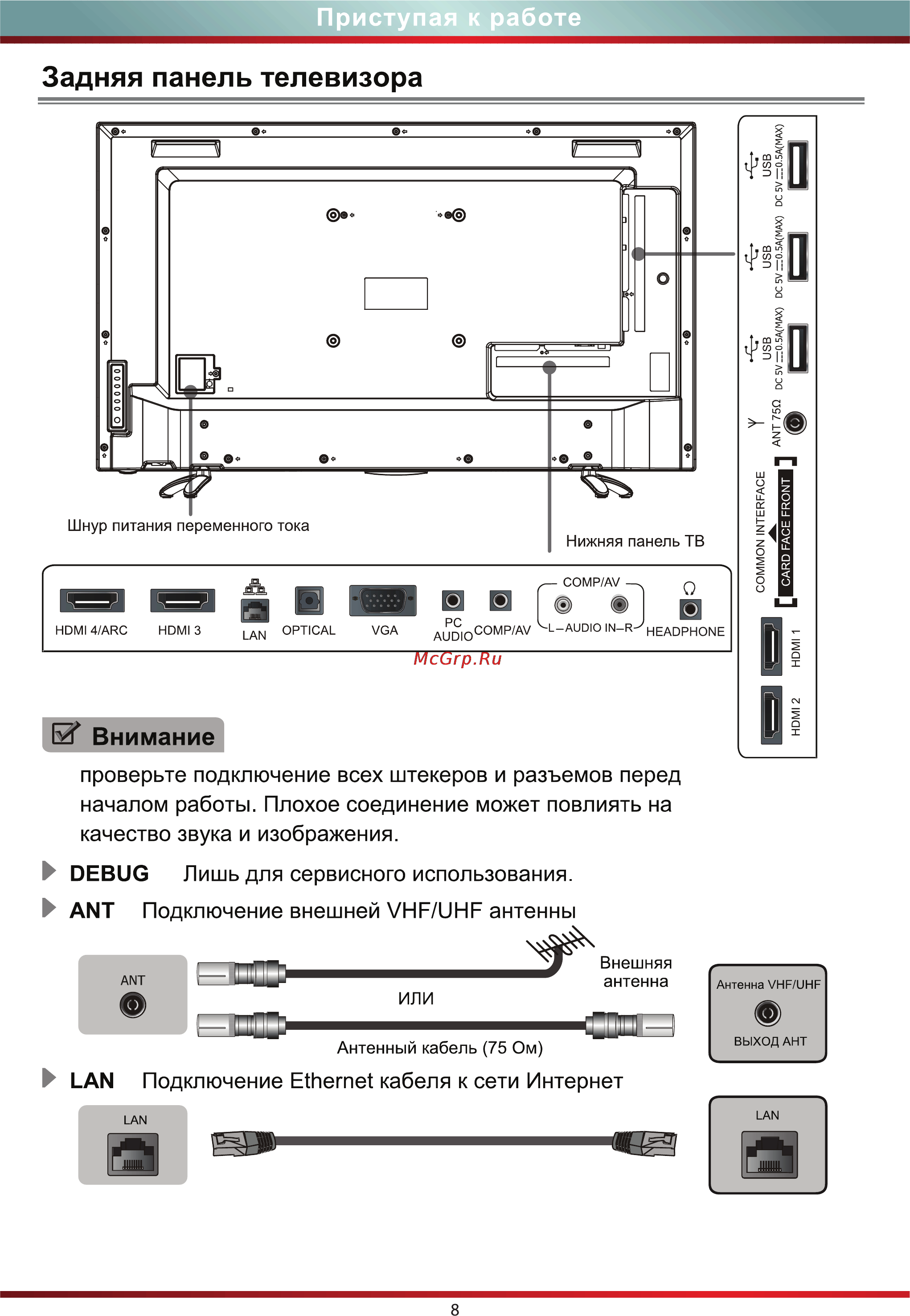 DEXP 42A8000 Инструкция по эксплуатации онлайн [10/34] 117161