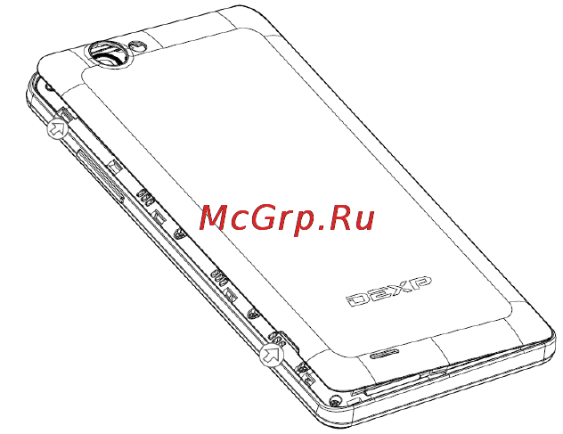 DEXP Ixion ML 5 Black [11/28] Установка sim карты и карты памяти